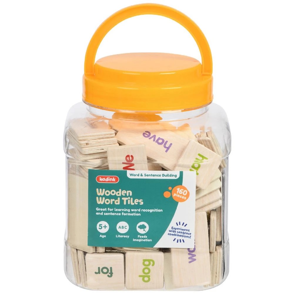 1 Kadink Wooden Word Tiles Jar 160 Pack, 1 of 4