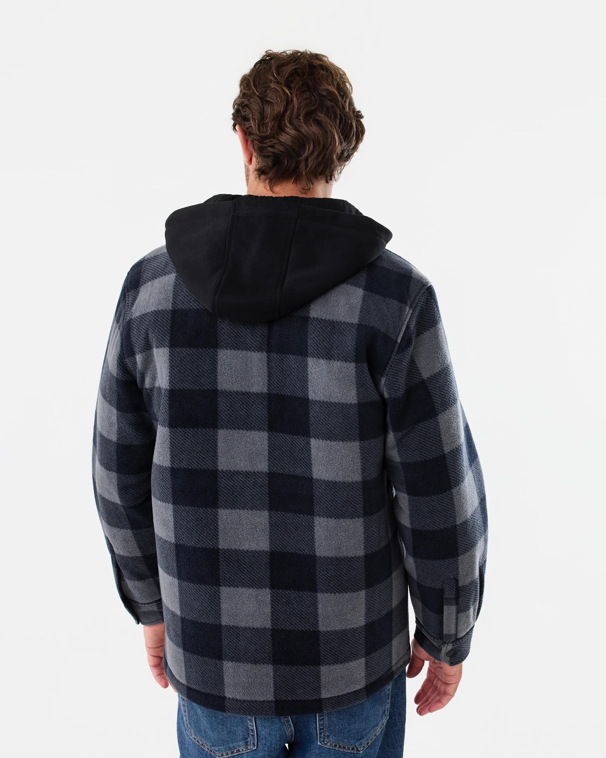 4 Workwear Padded Industrial Jacket Black Chk, 4 of 8