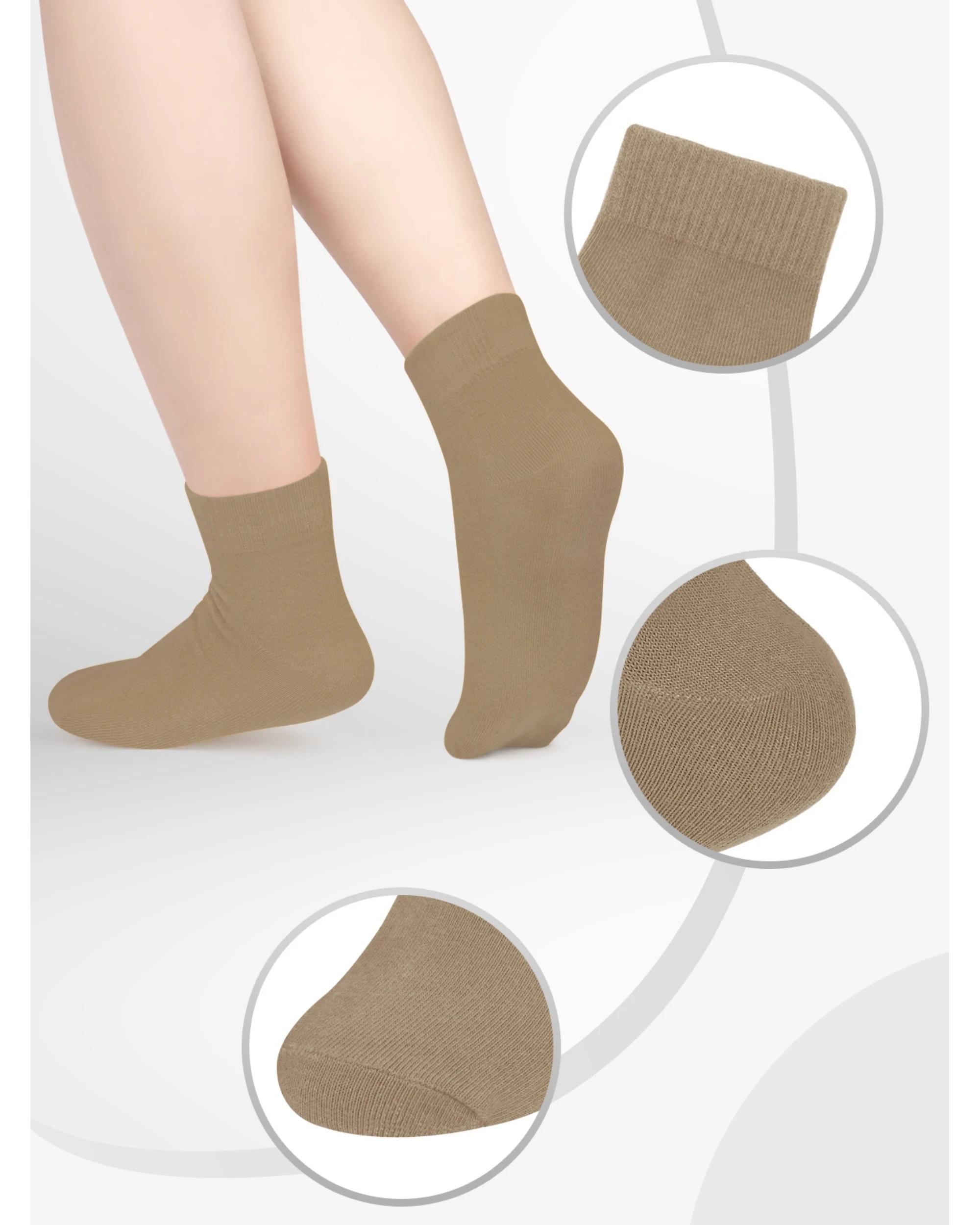 2 Advwin Medium Unisex Brown Casual Comfy Ankle Socks BROWN, 2 of 4