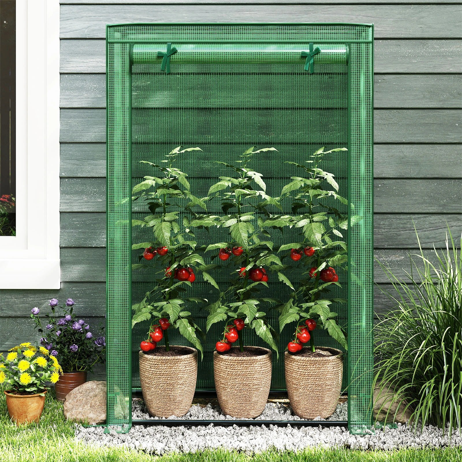 3 Costway Portable Mini Greenhouse Waterproof Tomato Green House Garden Shed, 3 of 4