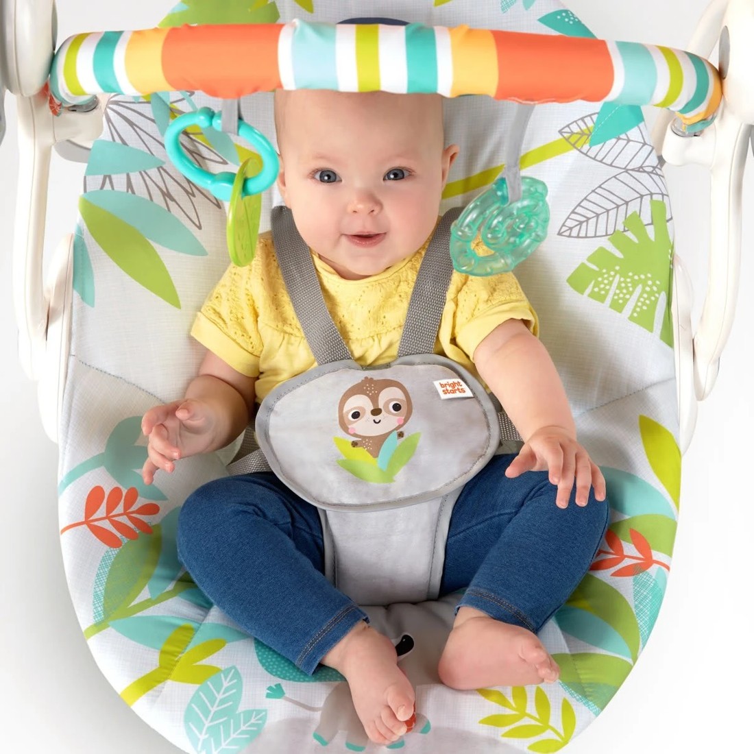 3 Bright Starts Rainforest Vibes Portable Swing, 3 of 8