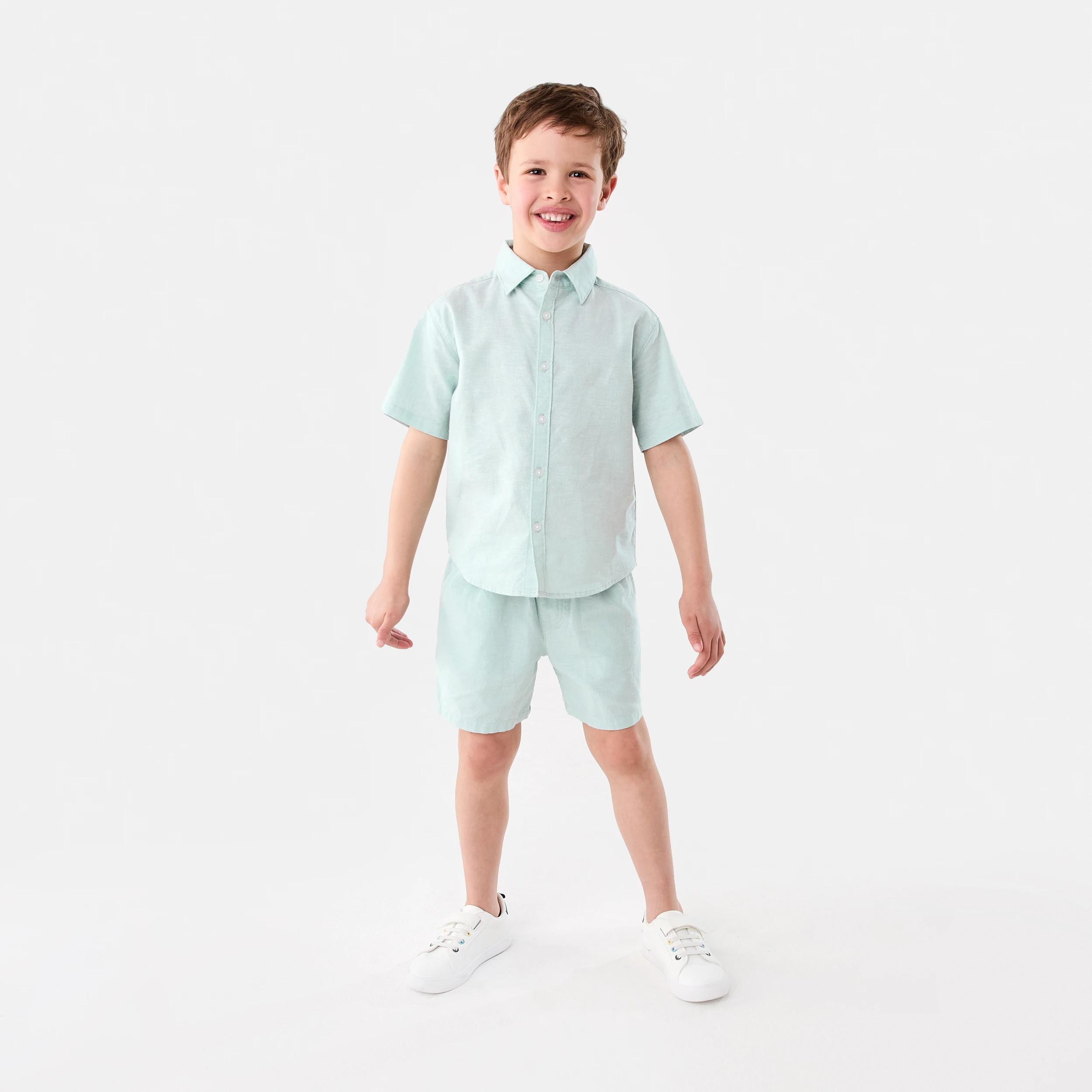 6 Linen Blend Shirt DUSTY EGGSHELL, 6 of 7