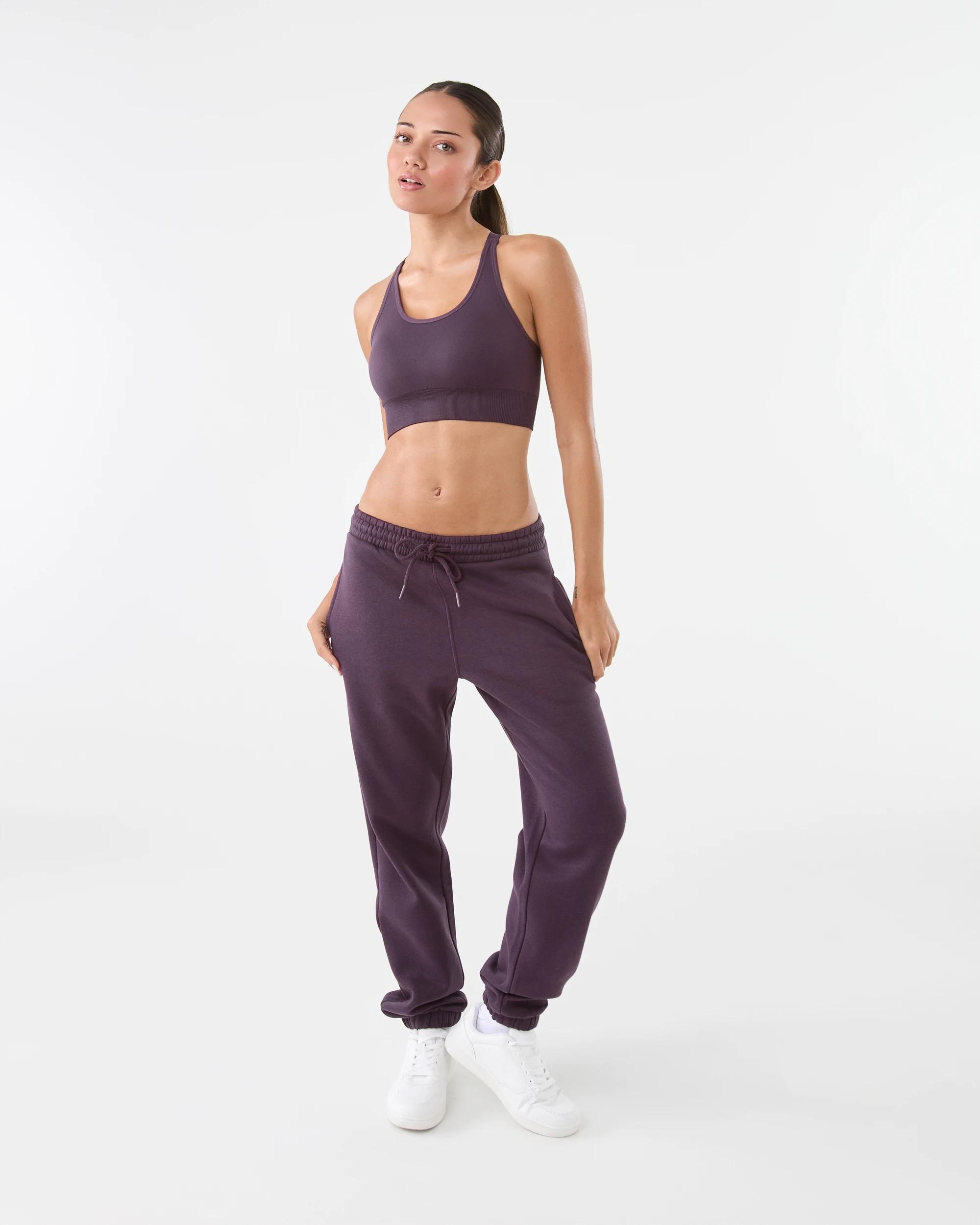 2 Active Womens Seamfree Crop Top Pur Raisin, 2 of 8
