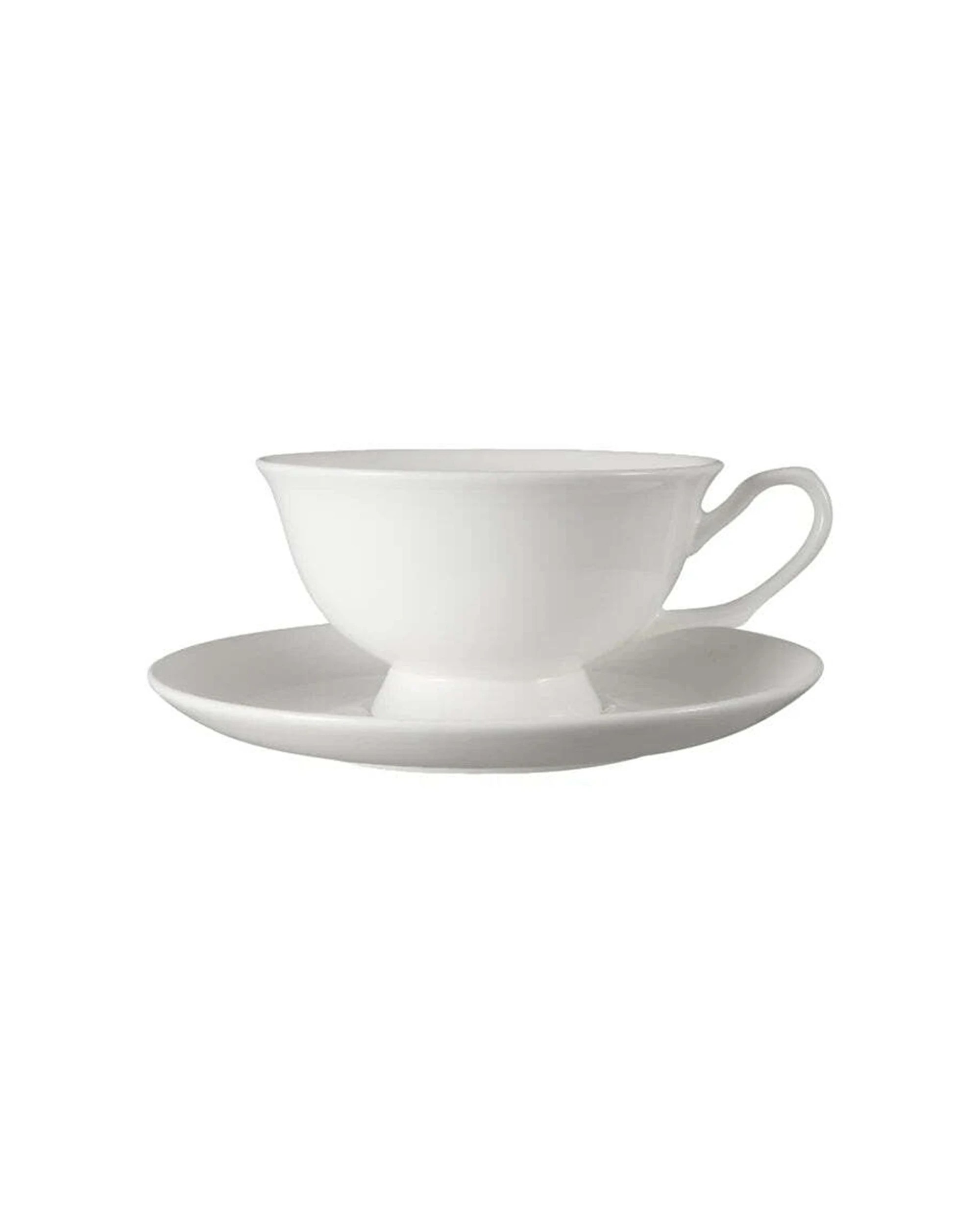 1 Maxwell & Williams Cashmere Bone China Footed Cup & Saucer Set 200ml - White, 1 of 3