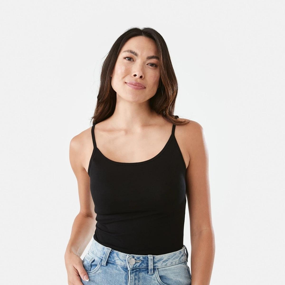 4 Sleeveless Stretch Camisole BLACK, 4 of 6