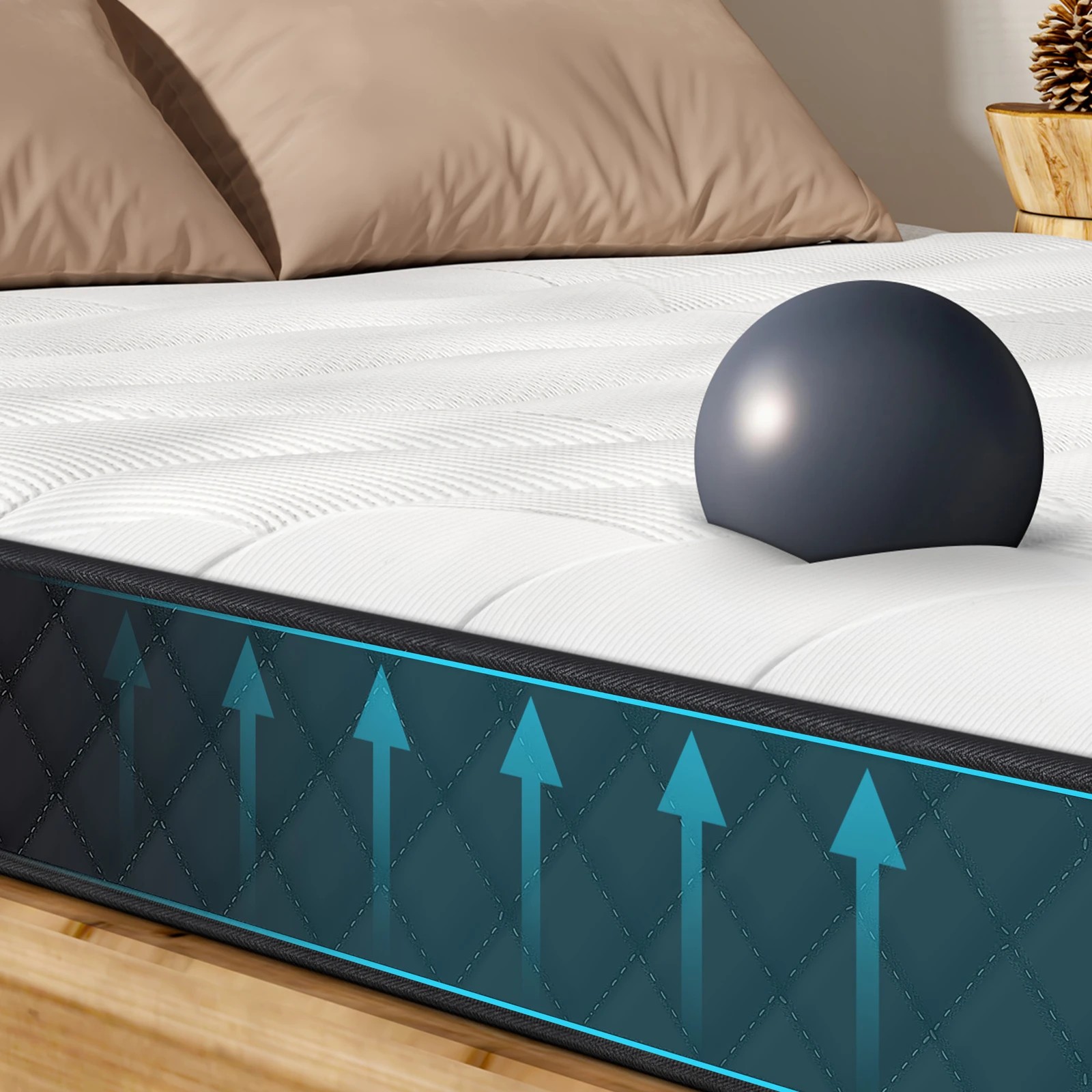 10 Alfordson Mattress 15CM Tight Top Spring Foam Bedding Medium Firm - Single Bed, 10 of 10