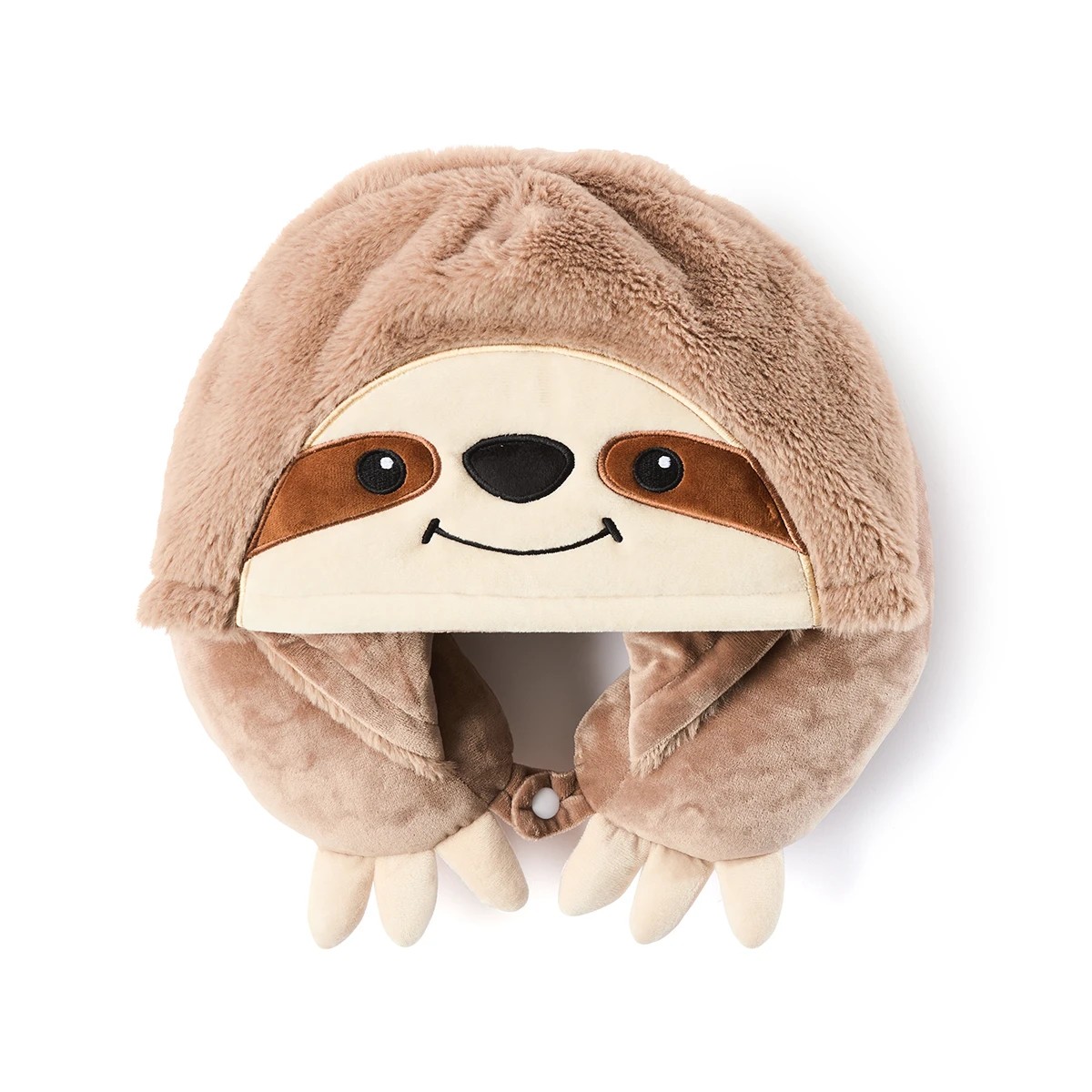 7 Plush Hood Pillow - Sloth, 7 of 10