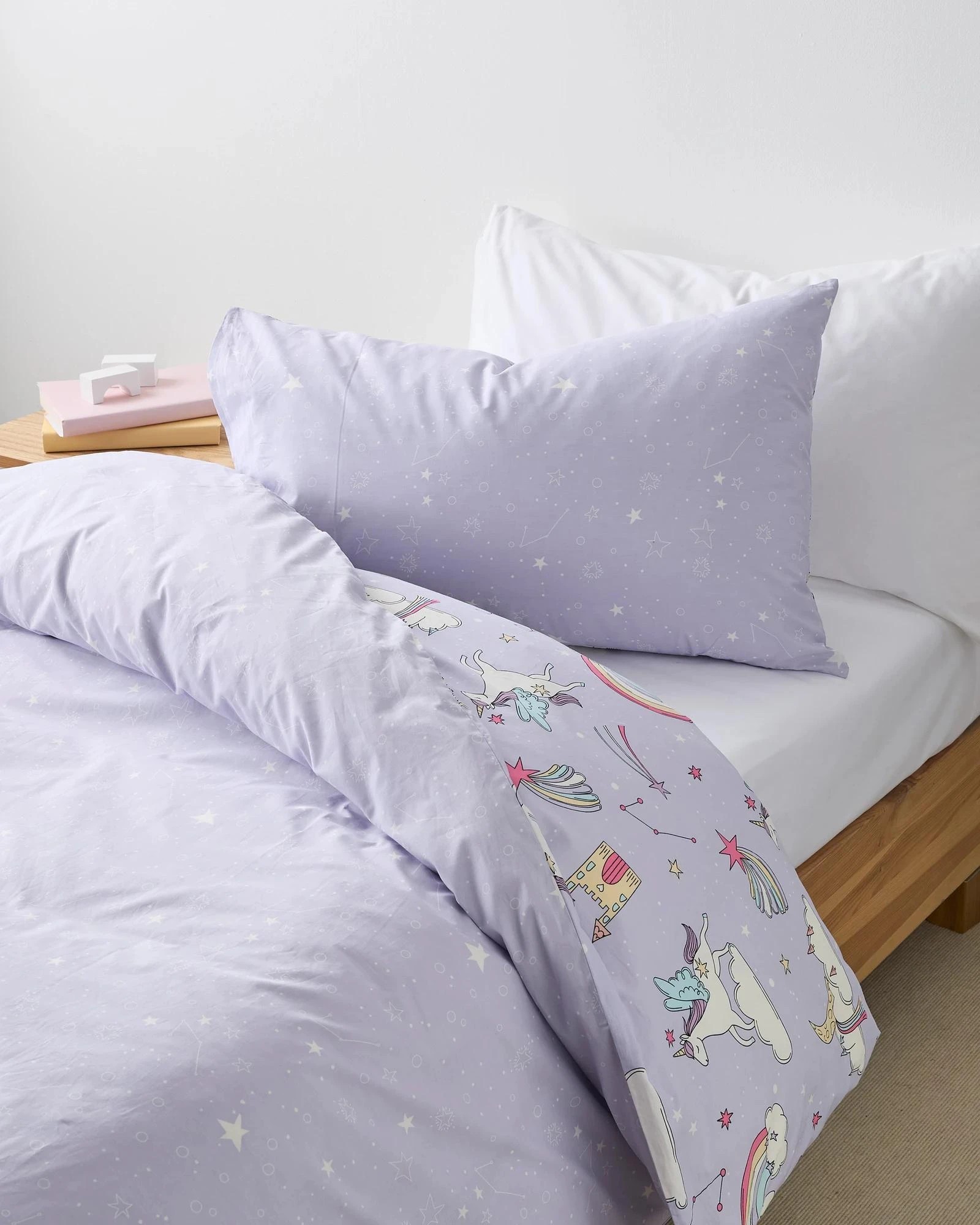 4 Target Molly Rainbow Australian Cotton Kids Quilt Cover Set - Double Bed - Purple, 4 of 6