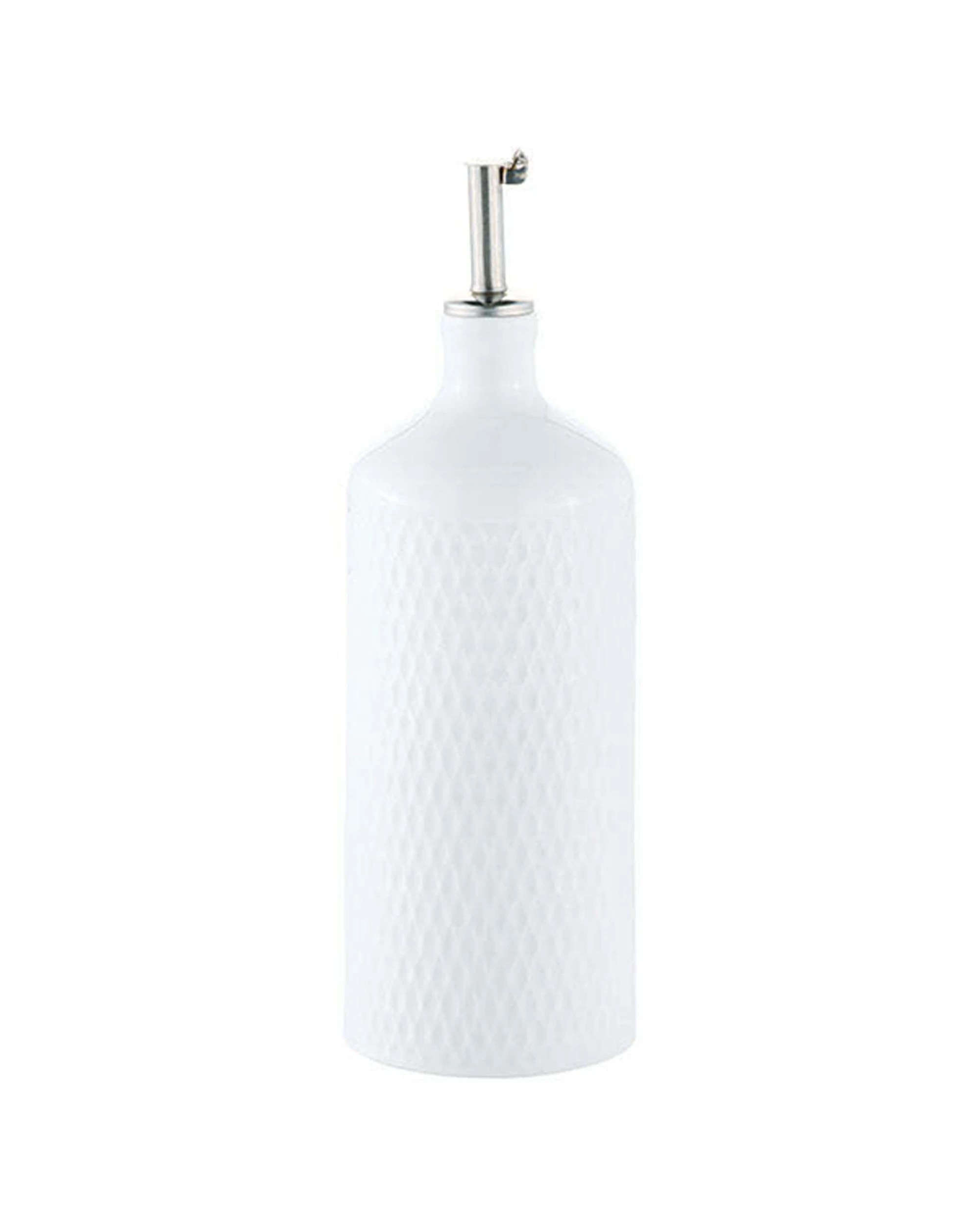 2 Maxwell & Williams 2PK White Basics Diamonds 500ml Oil Bottle With Pourer - White, 2 of 2