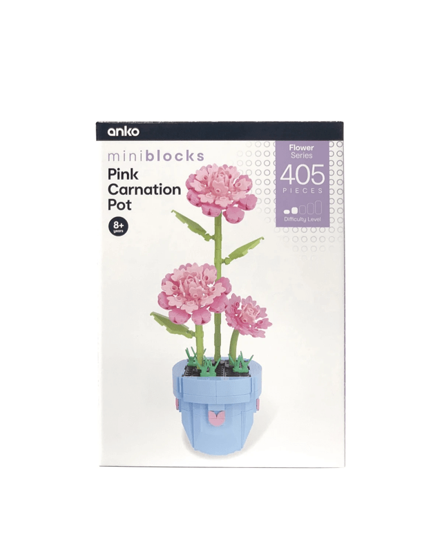 405 Pieces Mini Blocks Flower Series: Pink Carnation
