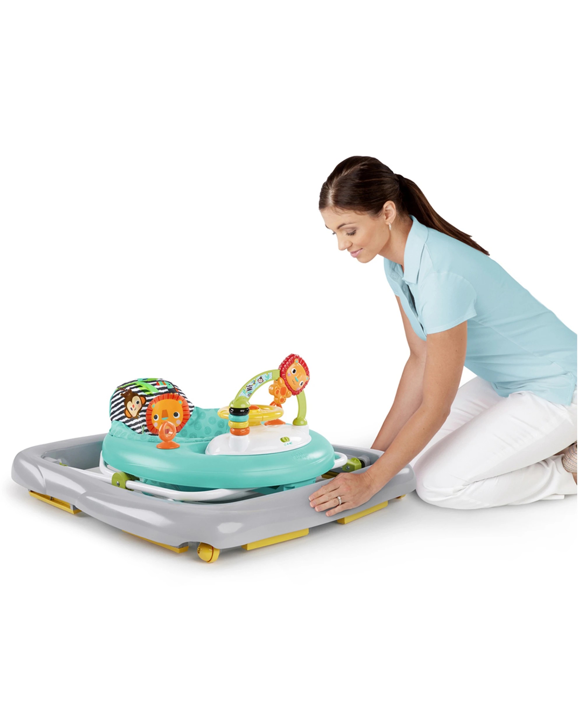 3 Bright Starts Zig Zag Zebra Baby Push Walker Walking Aid For 6 Months Plus
 - Multi, 3 of 6