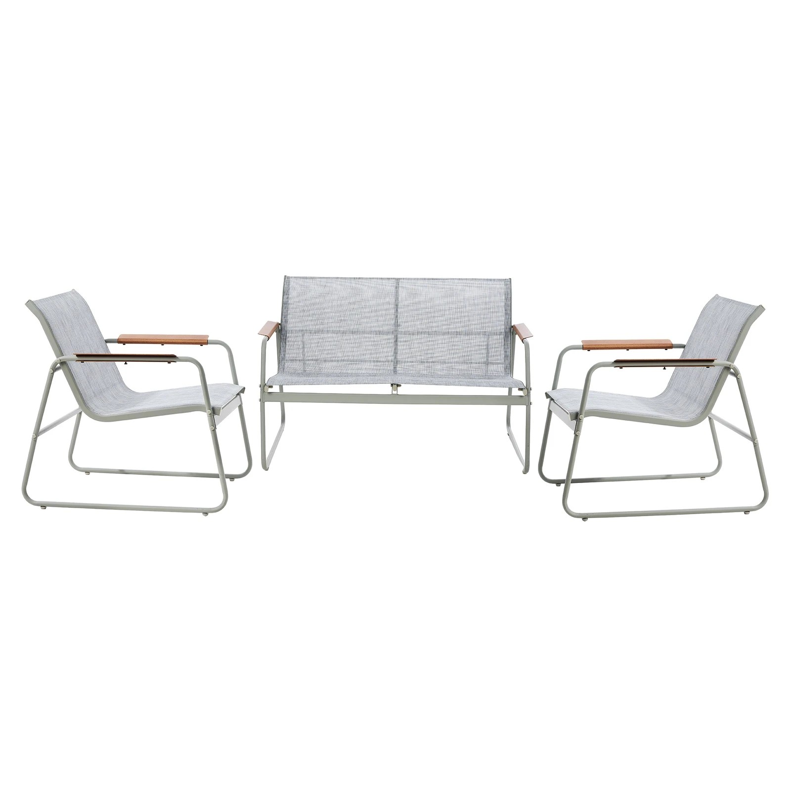 6 Livsip 4 Seater Outdoor Lounge Furniture Patio Set Bench Textilene Sofa Garden - Multi, 6 of 9