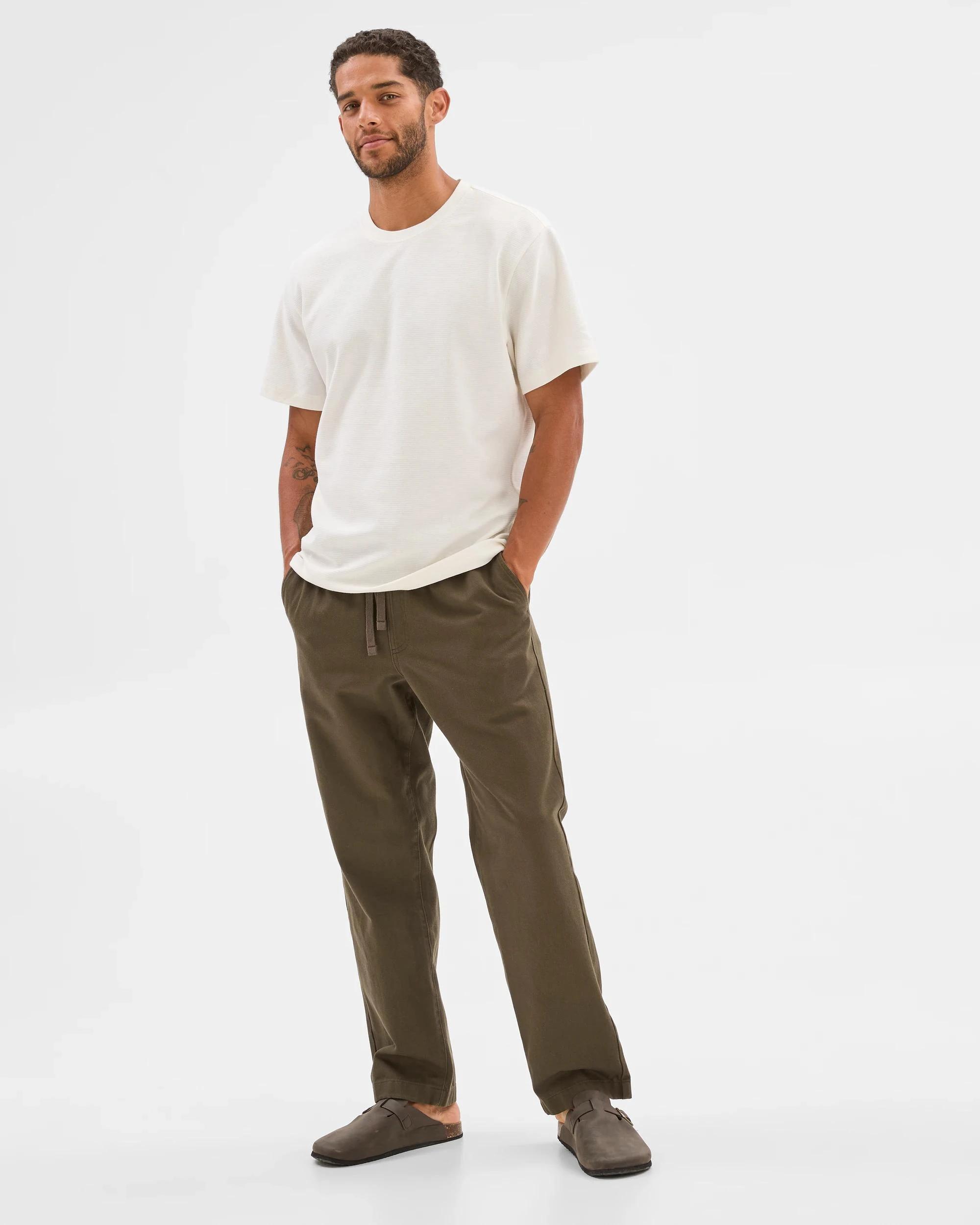 1 Target Australian Cotton Blend Textured T-Shirt WHITE, 1 of 6