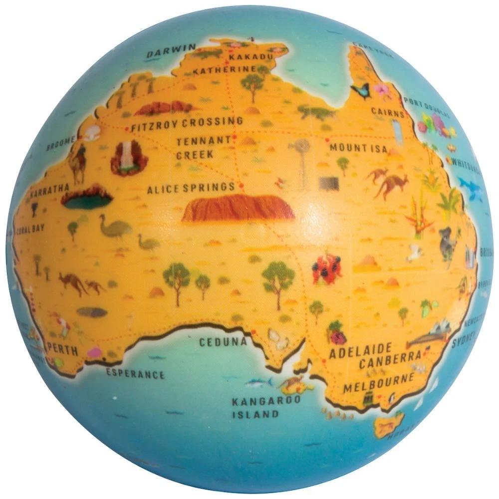 1 Australian Map Stress Ball, 1 of 3