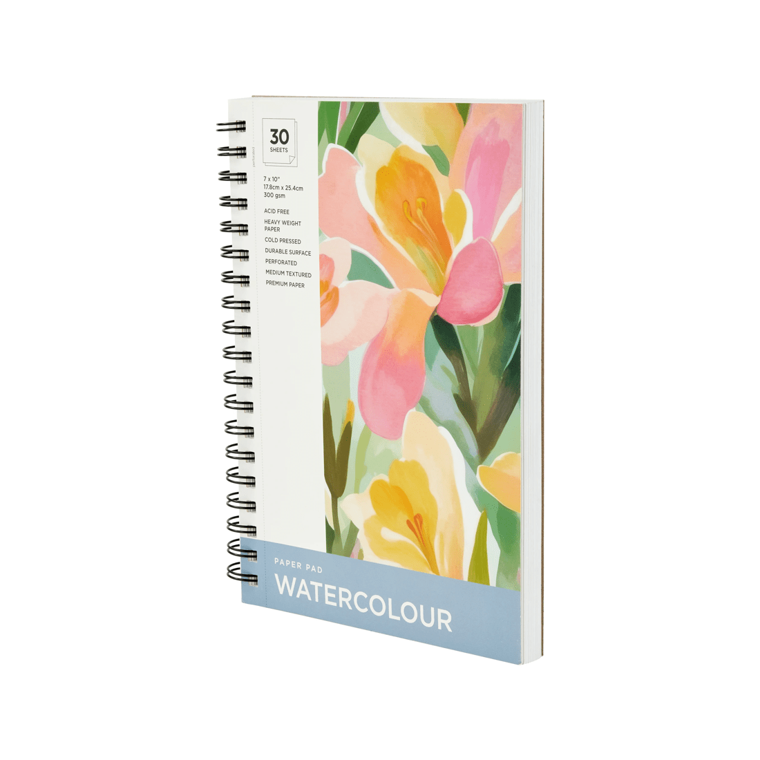 3 30 Sheets 7in. x 10in. Watercolour Spiral Art Pad, 3 of 4