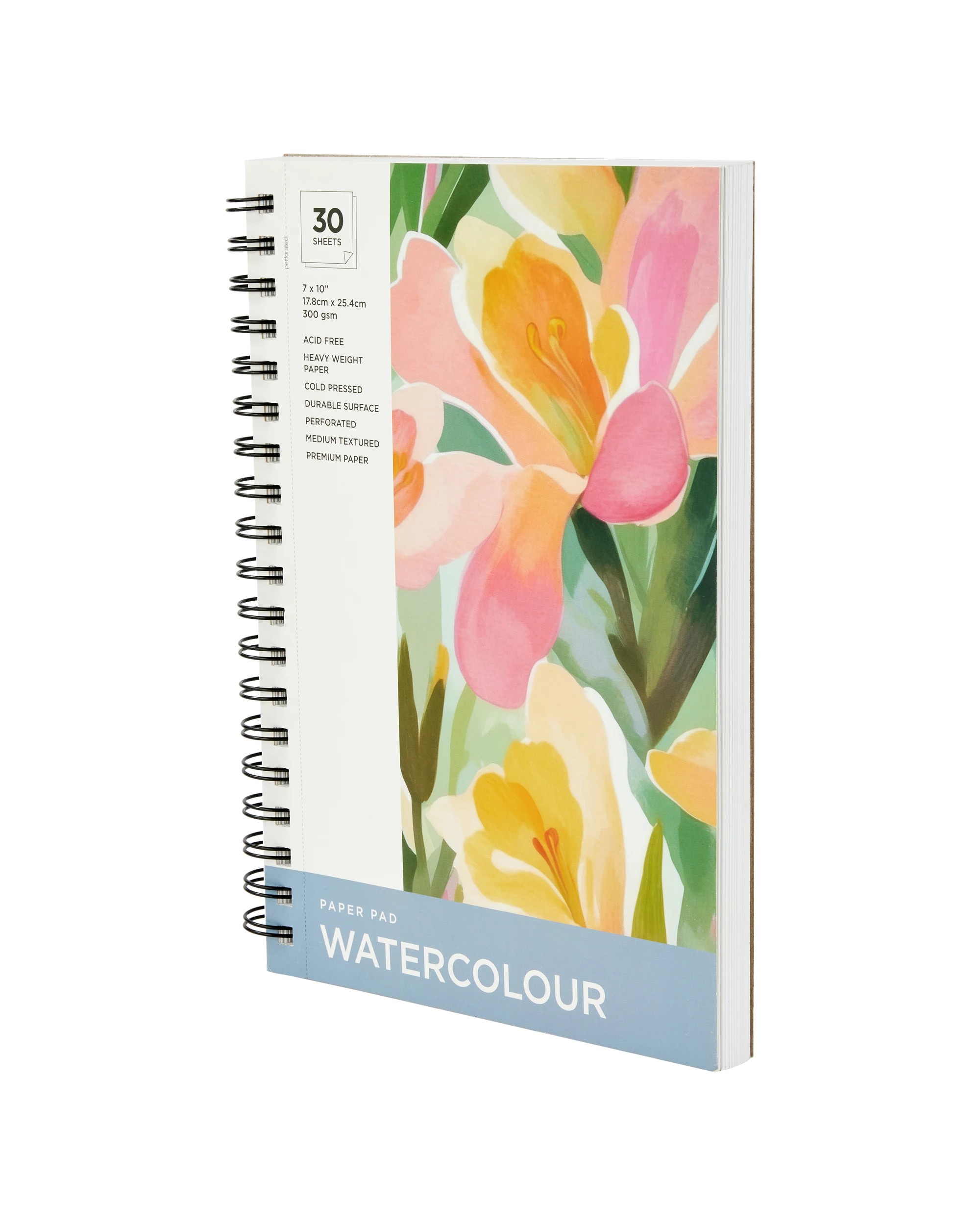3 30 Sheets 7in. x 10in. Watercolour Spiral Art Pad, 3 of 4