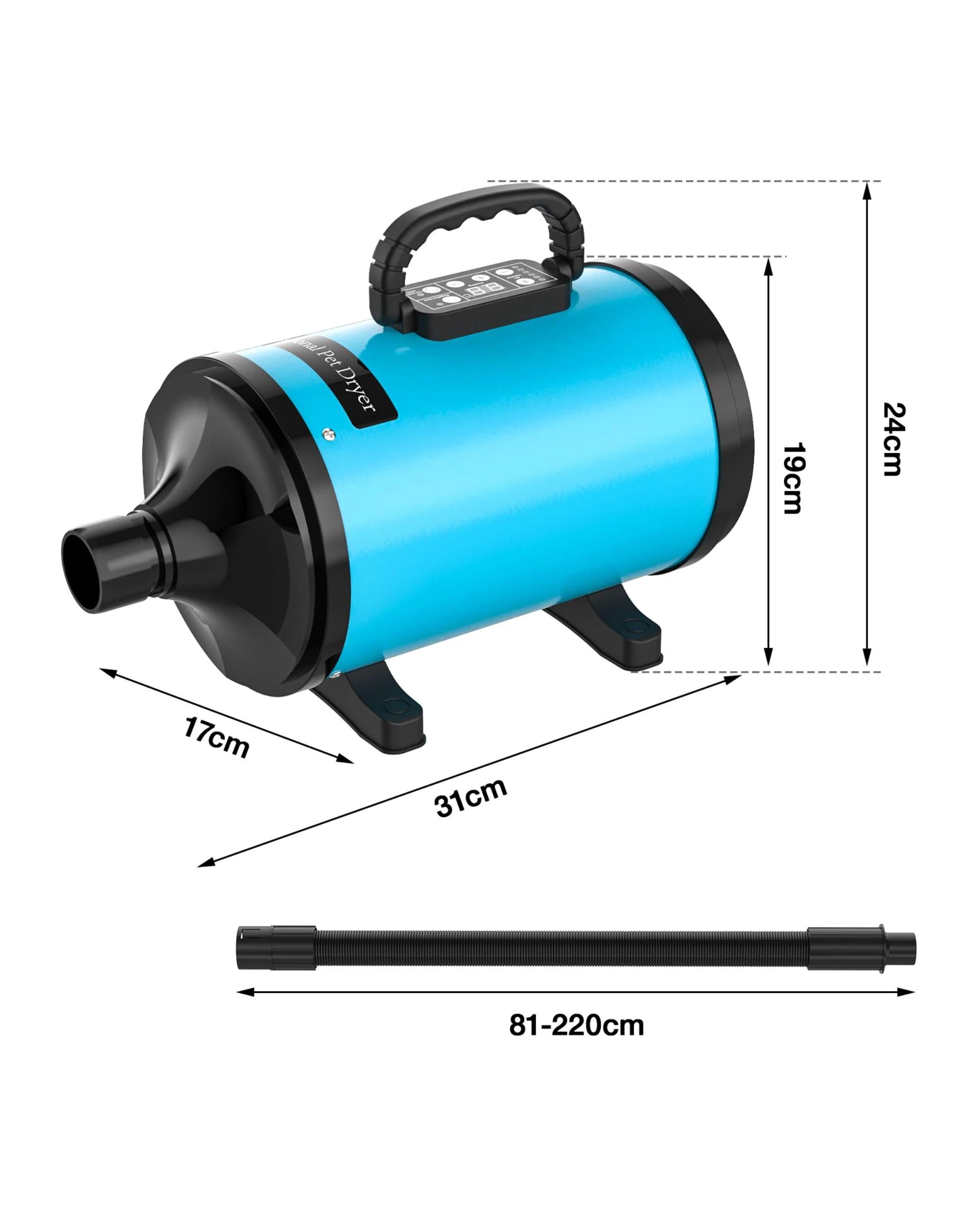 8 Advwin Pet Hair Dryer Dog Cat Grooming Blower Digital Display, 8 of 8