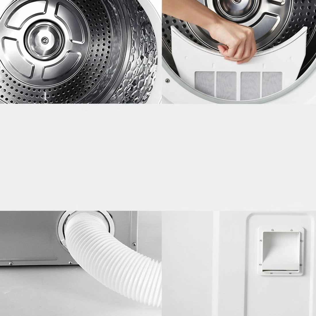 7 Devanti 7kg Tumble Dryer Vented 15 Auto Programs Freestanding - White, 7 of 8