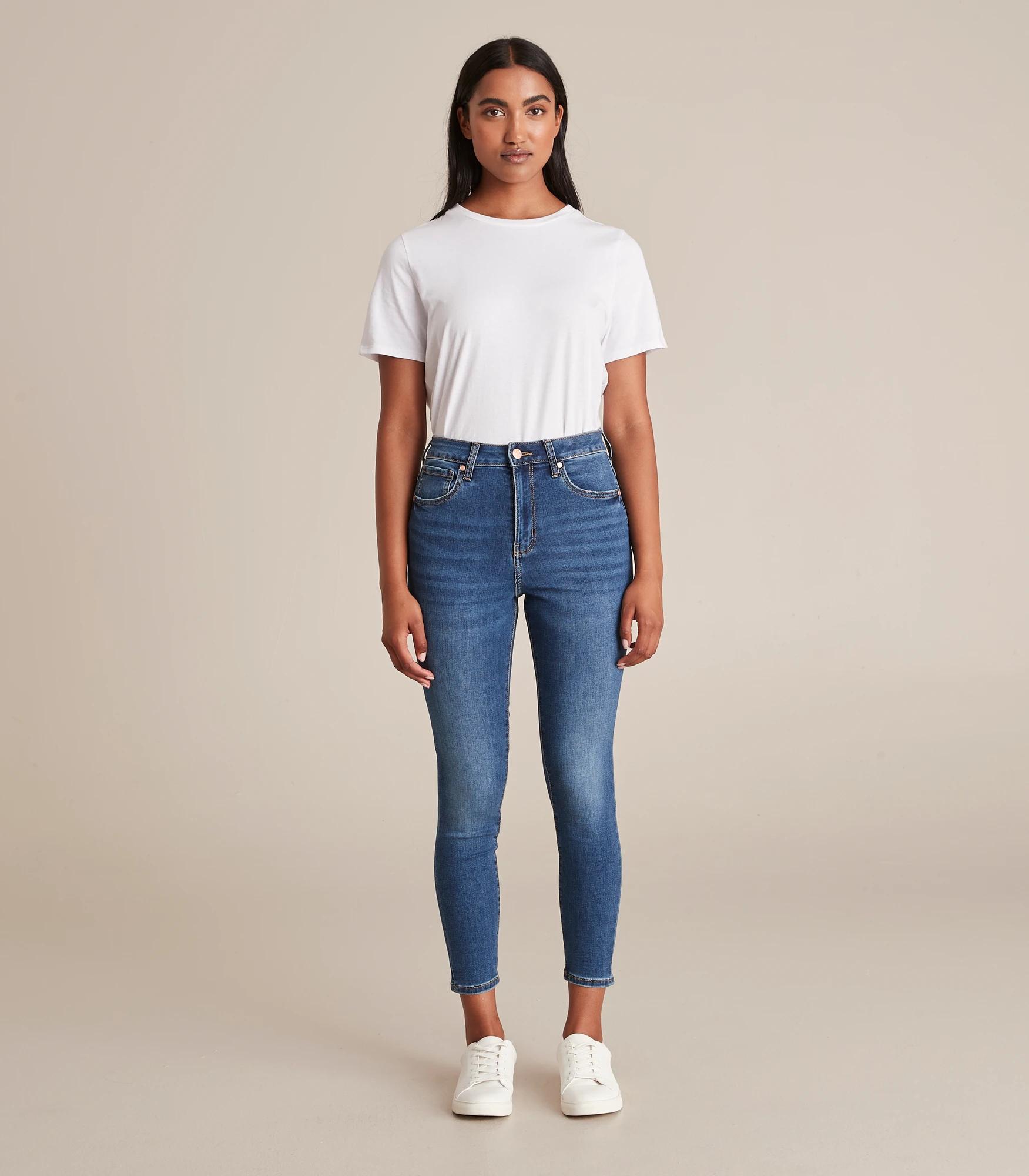 7 Target Sophie Skinny High Rise Crop Length Denim Jeans MID WASH, 7 of 10