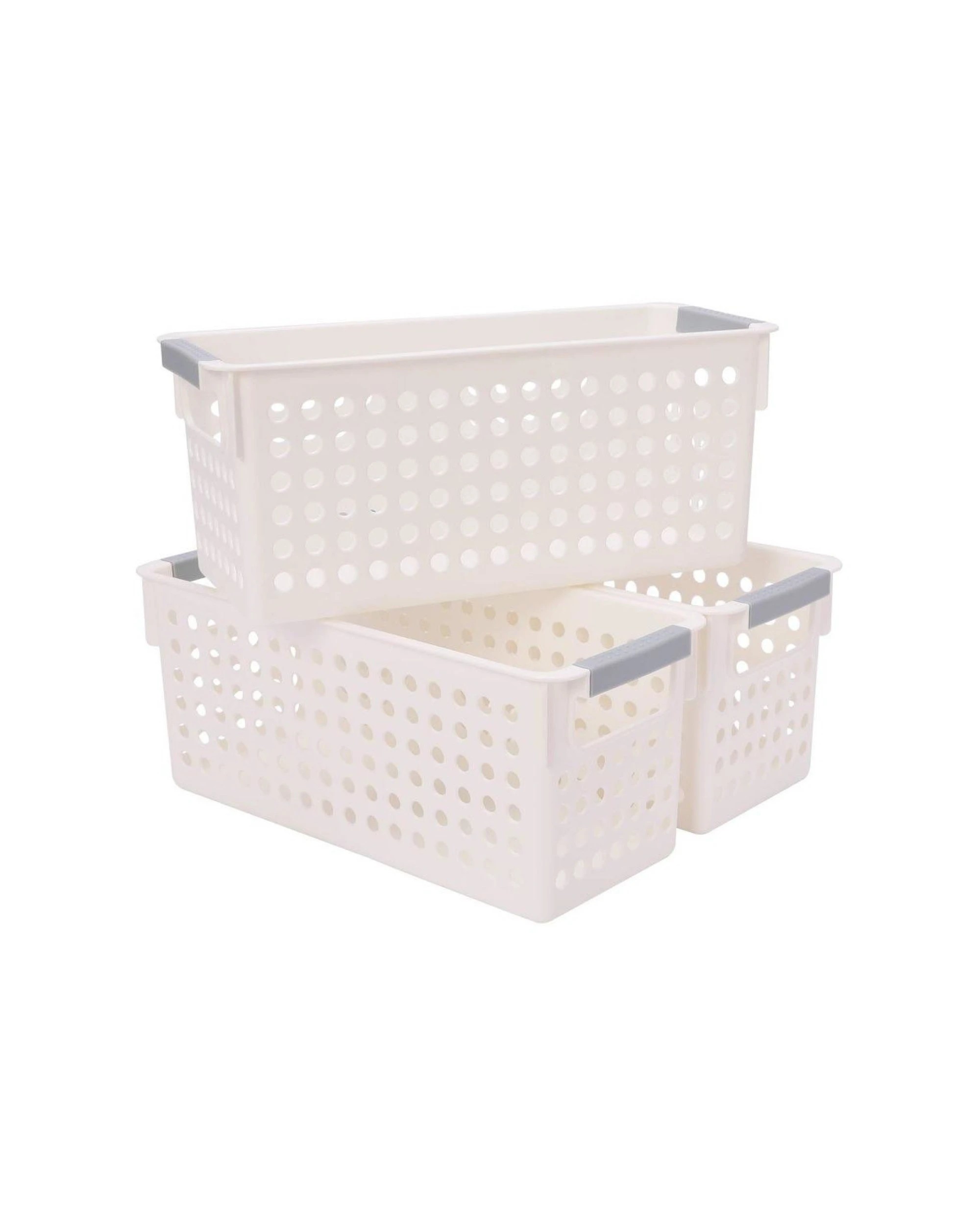 1 BR Home Premium Plastic Storage Basket with Grip Handles - 36 Pack, 1 of 7