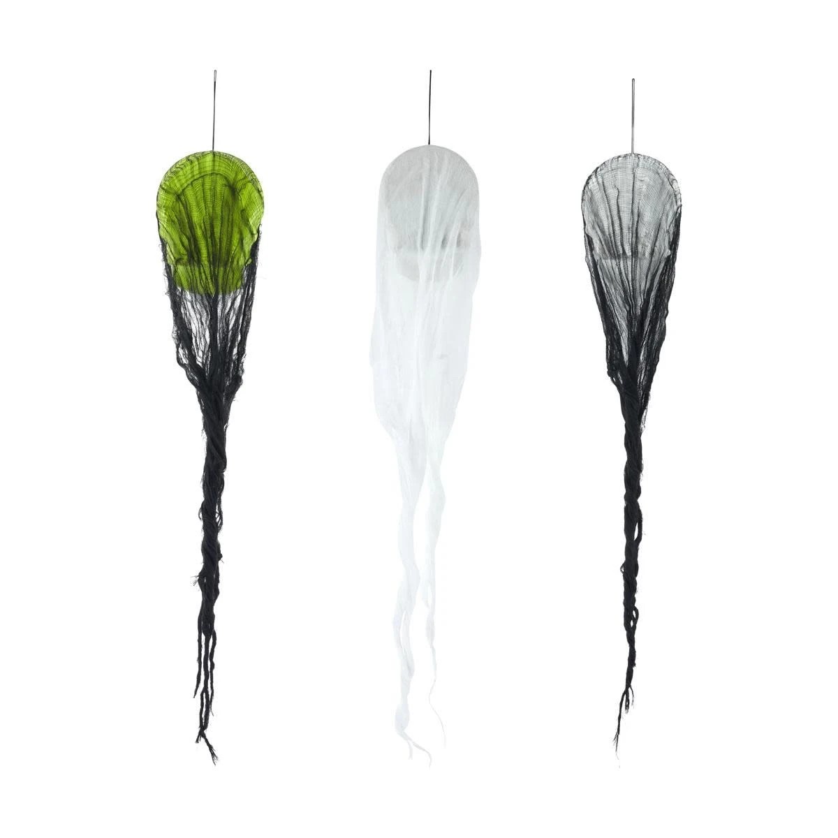 4 Hanging Skull in Gauze - Assorted, 4 of 5
