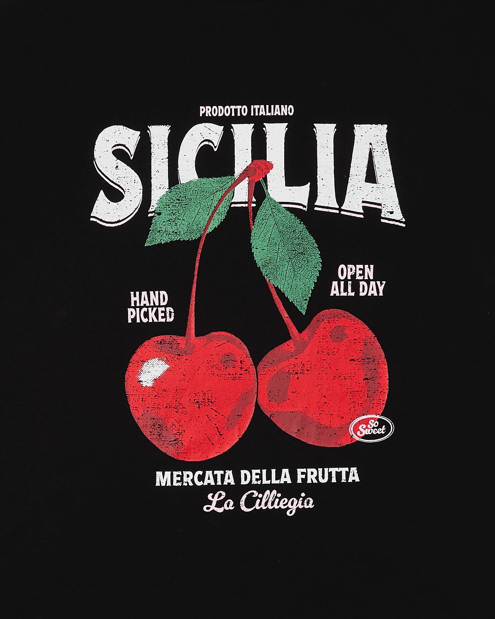 3 Curve Short Sleeve Boyfriend T-shirt Chrry Blk, 3 of 4