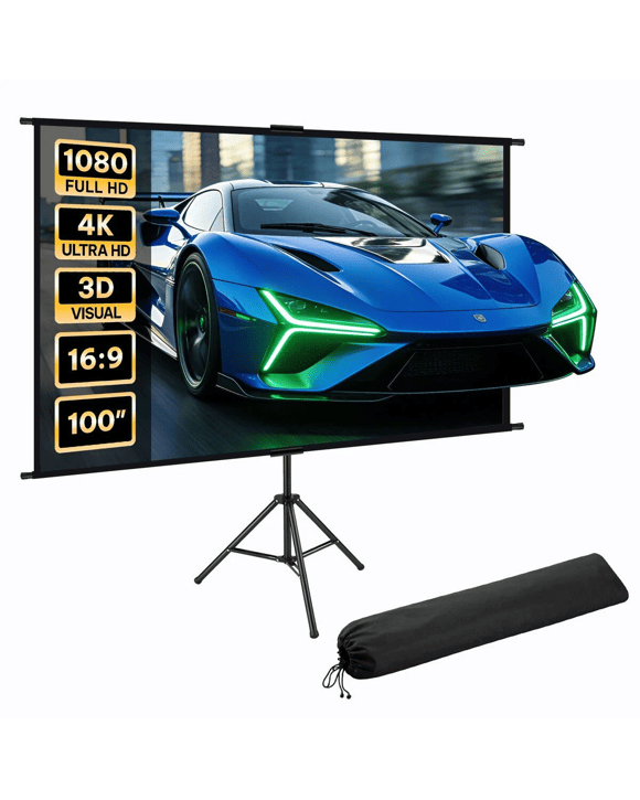 AUSWAY Projector Screen 100 Inch 4K Ultra HD 16:9 TV Rear Projection