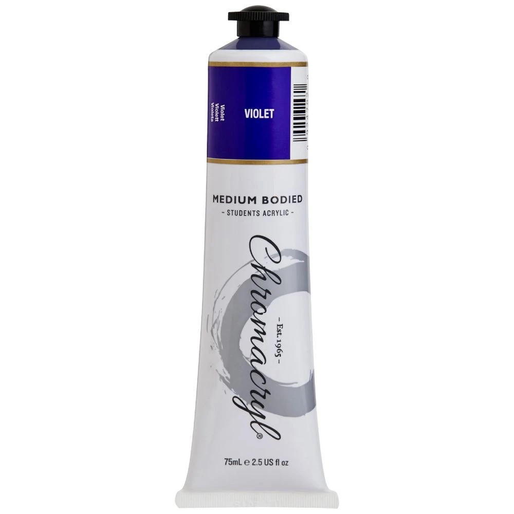 1 Chromacryl Student Acrylic Paint 75mL Violet, 1 of 1