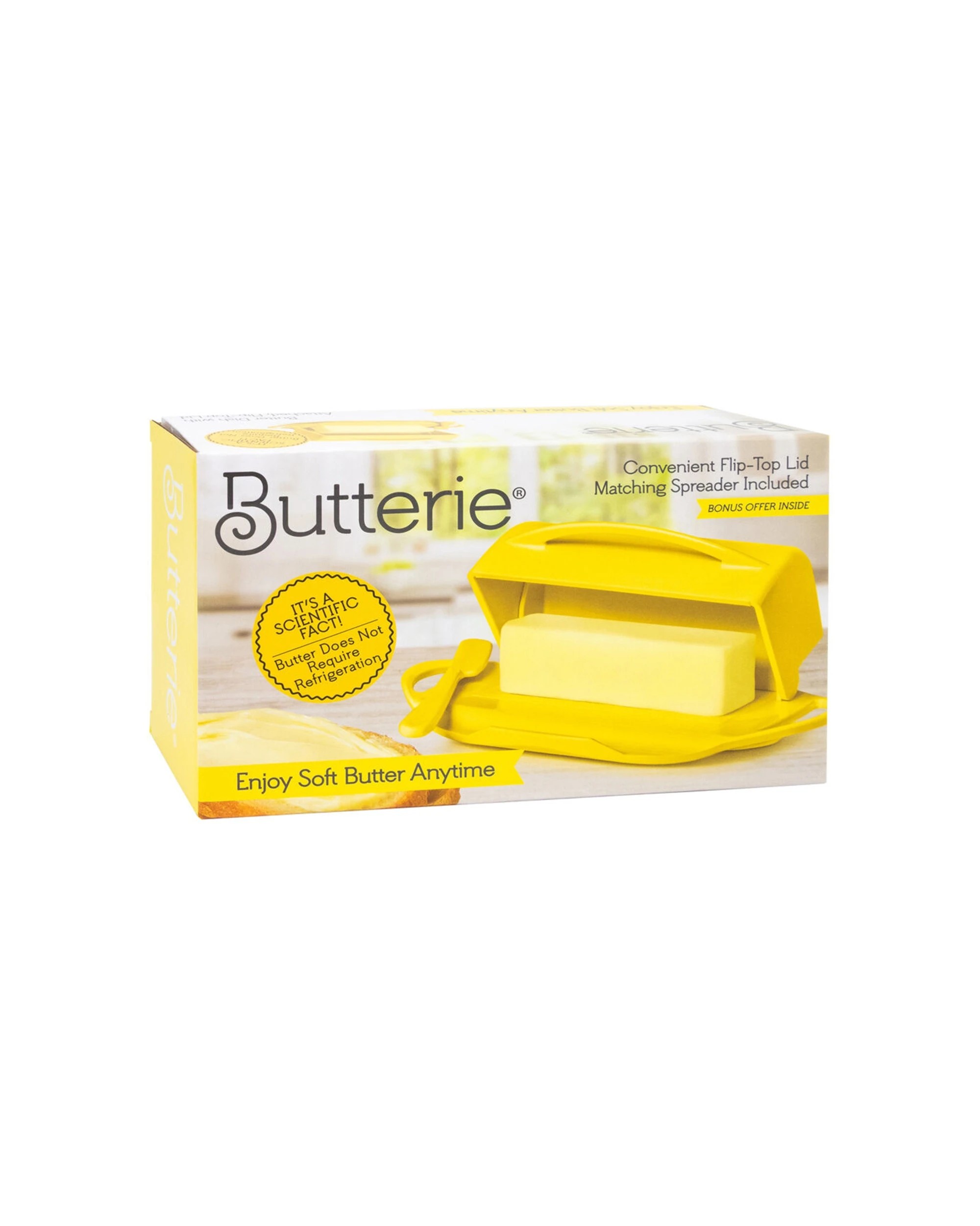 5 Butterie Flip Top Butter Dish Kitchen Storage 250g Capacity - Yellow, 5 of 7