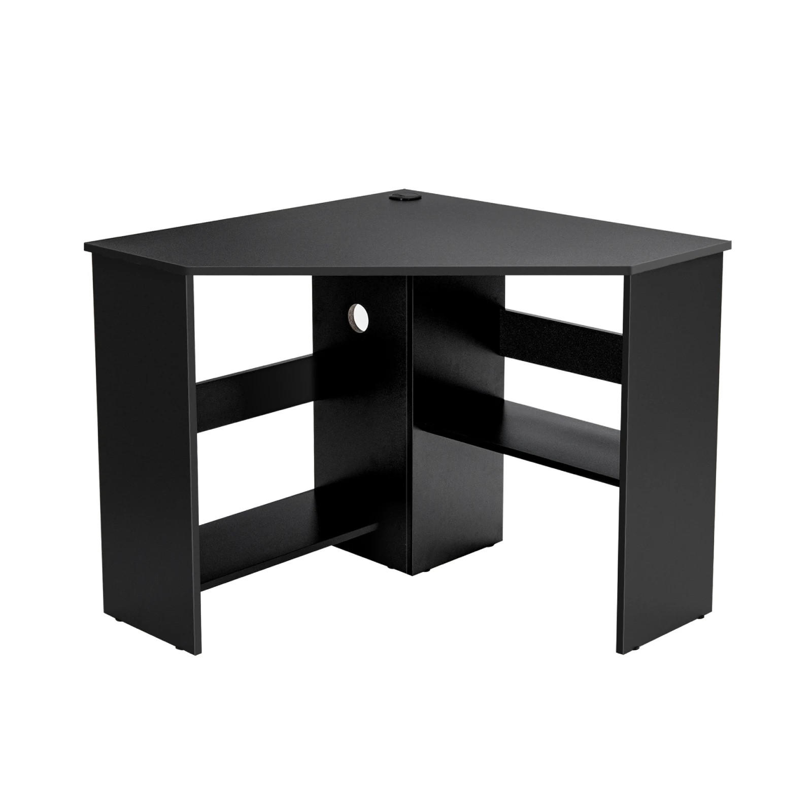 1 Costway Corner Home Office Desk Computer Writing Table - Black, 1 of 10