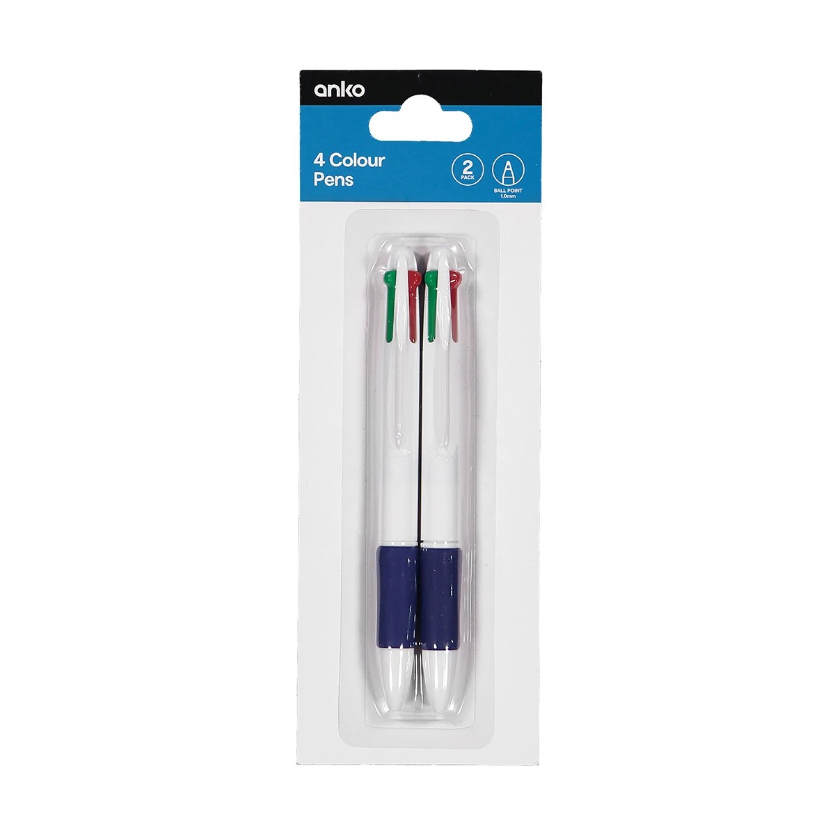 1 2 Pack 4 Colour Pens, 1 of 3