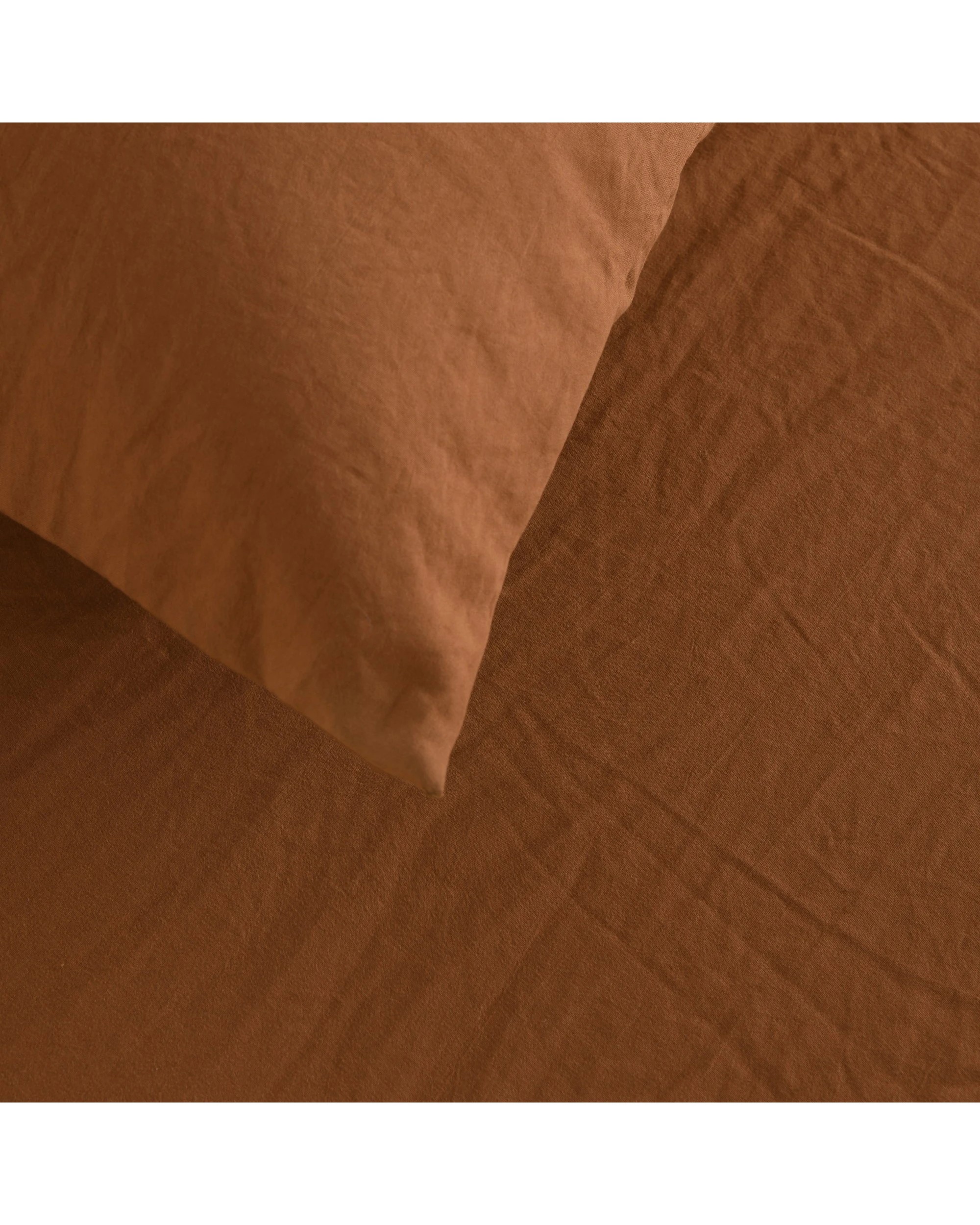 3 Dreamaker Superfine Washed Microfibre European Pillowcase - Rust, 3 of 4