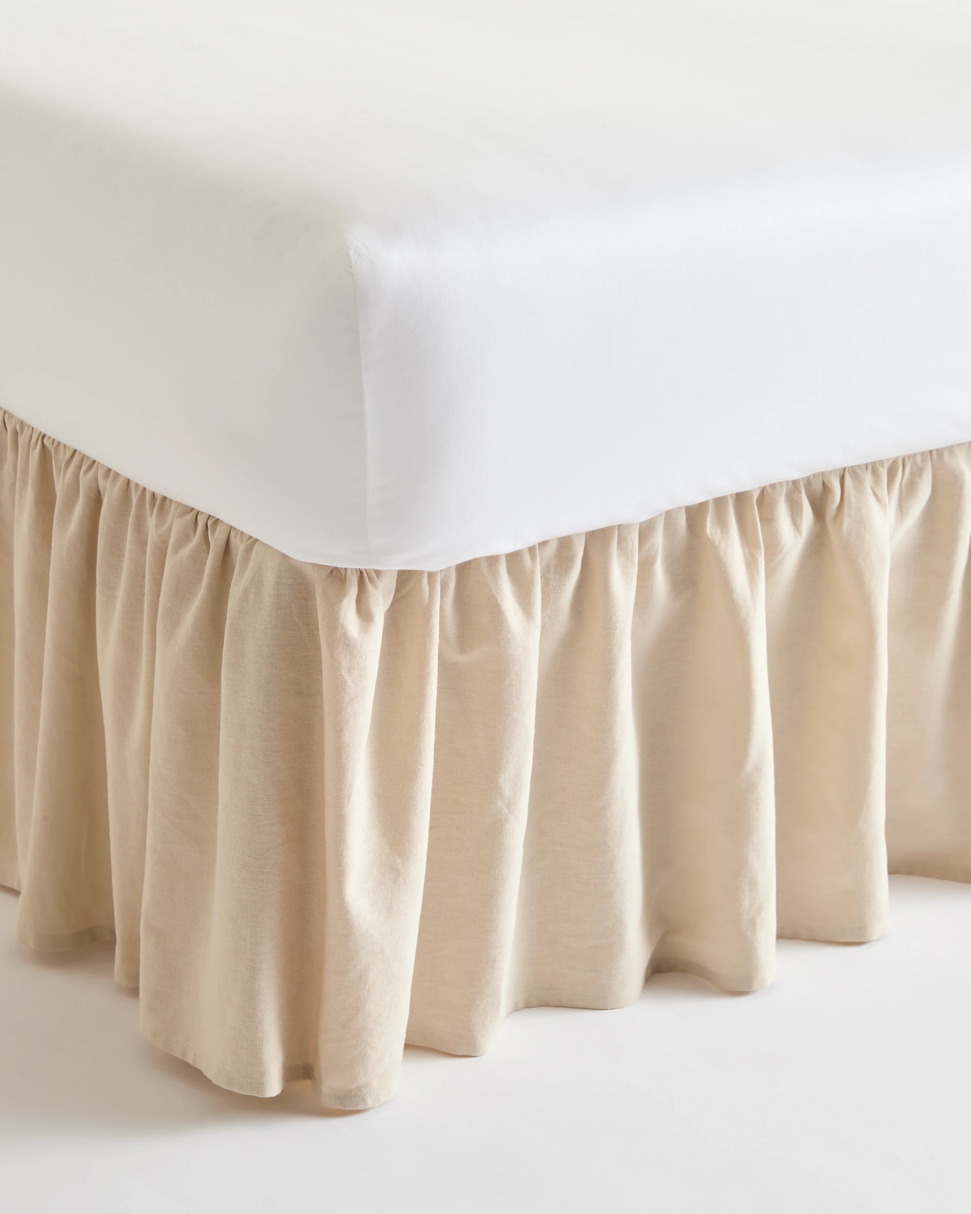 1 Target Laynie Linen Cotton Valance - Queen Bed - Natural, 1 of 2