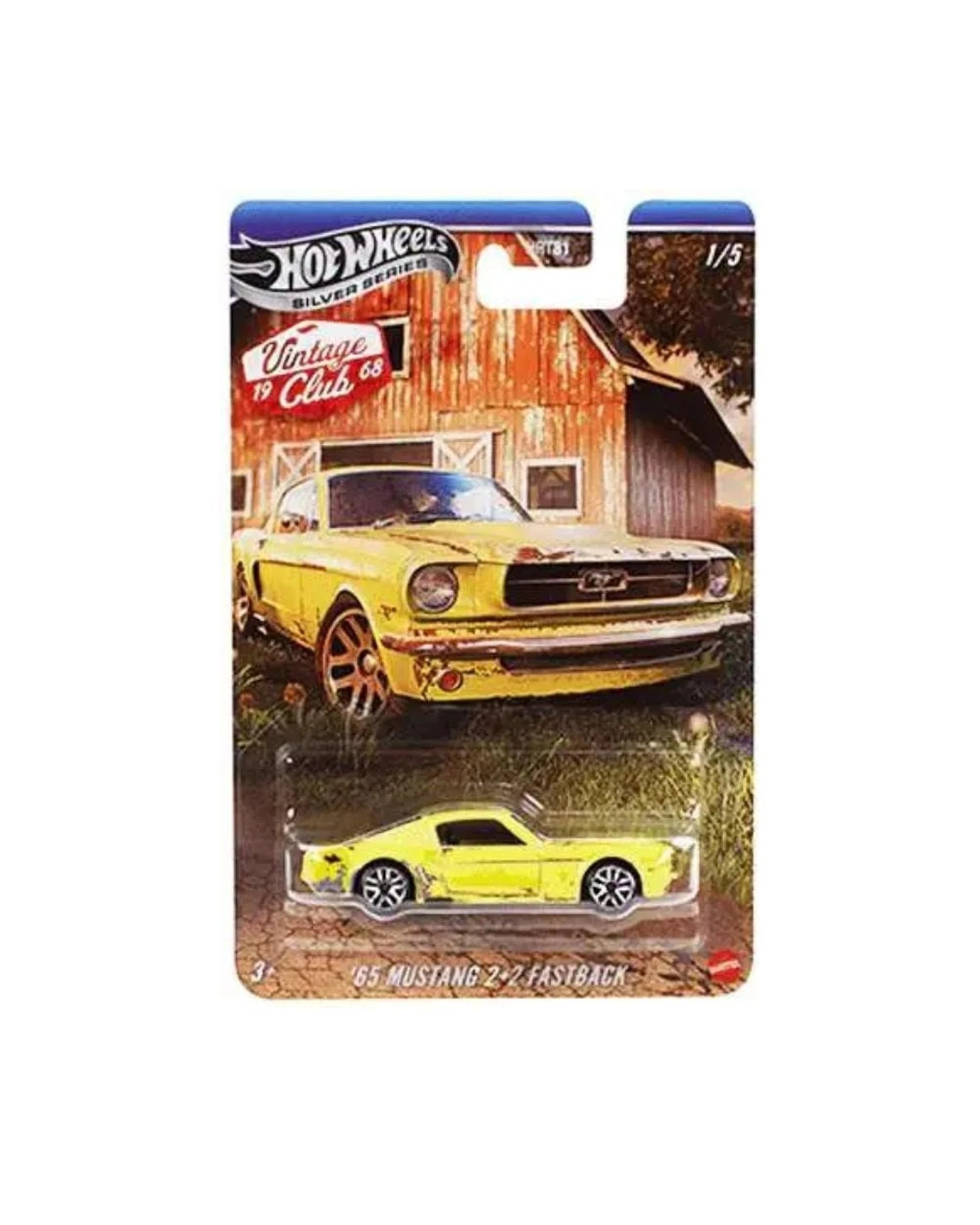 1 Hot Wheels Silver Series Vintage Club 1968 '65 Mustang 2+2 Fastback, 1 of 3