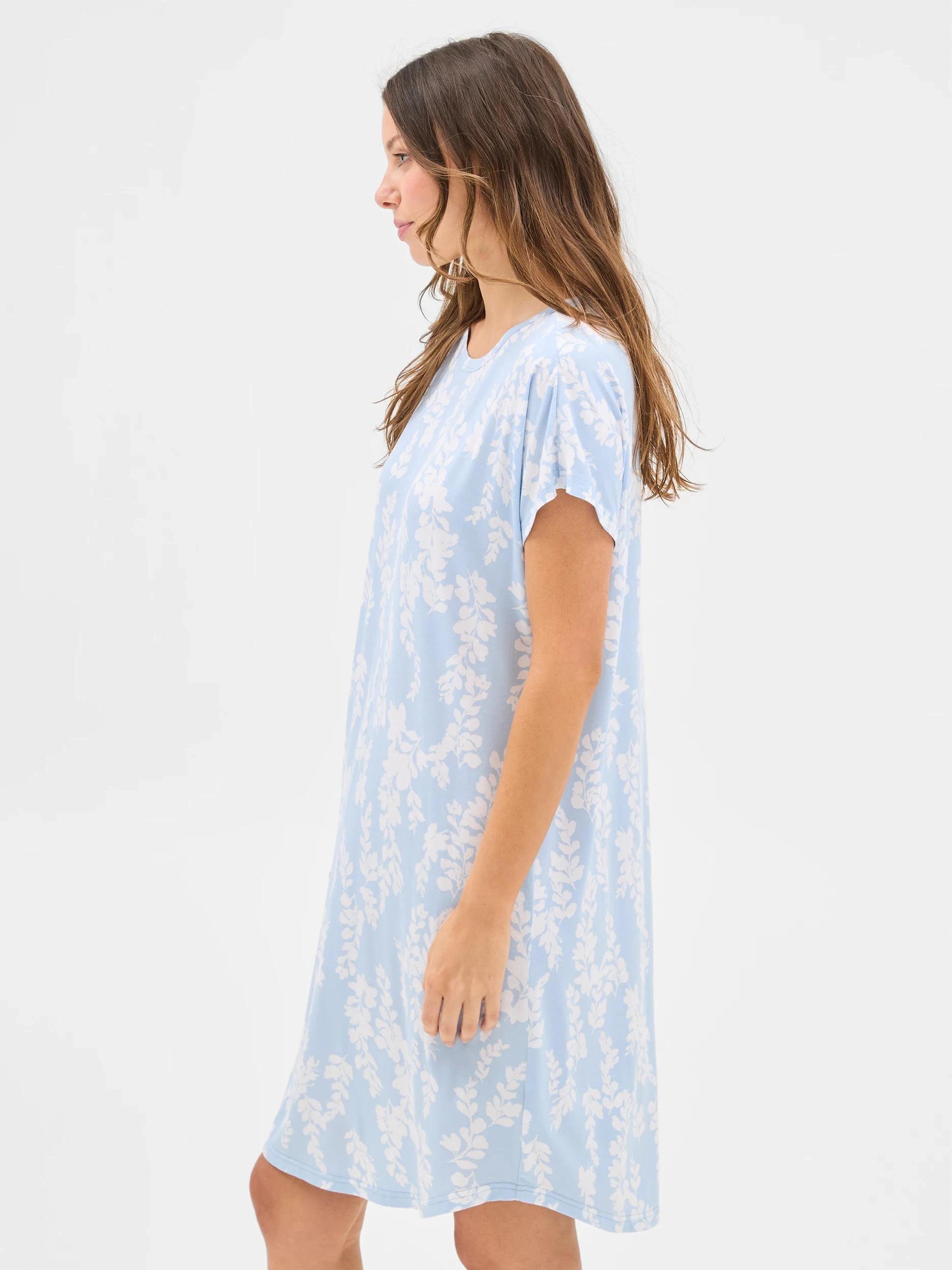 5 Target Soft Comfort Bamboo T-Shirt Nightie BLUE WISTERIA, 5 of 6