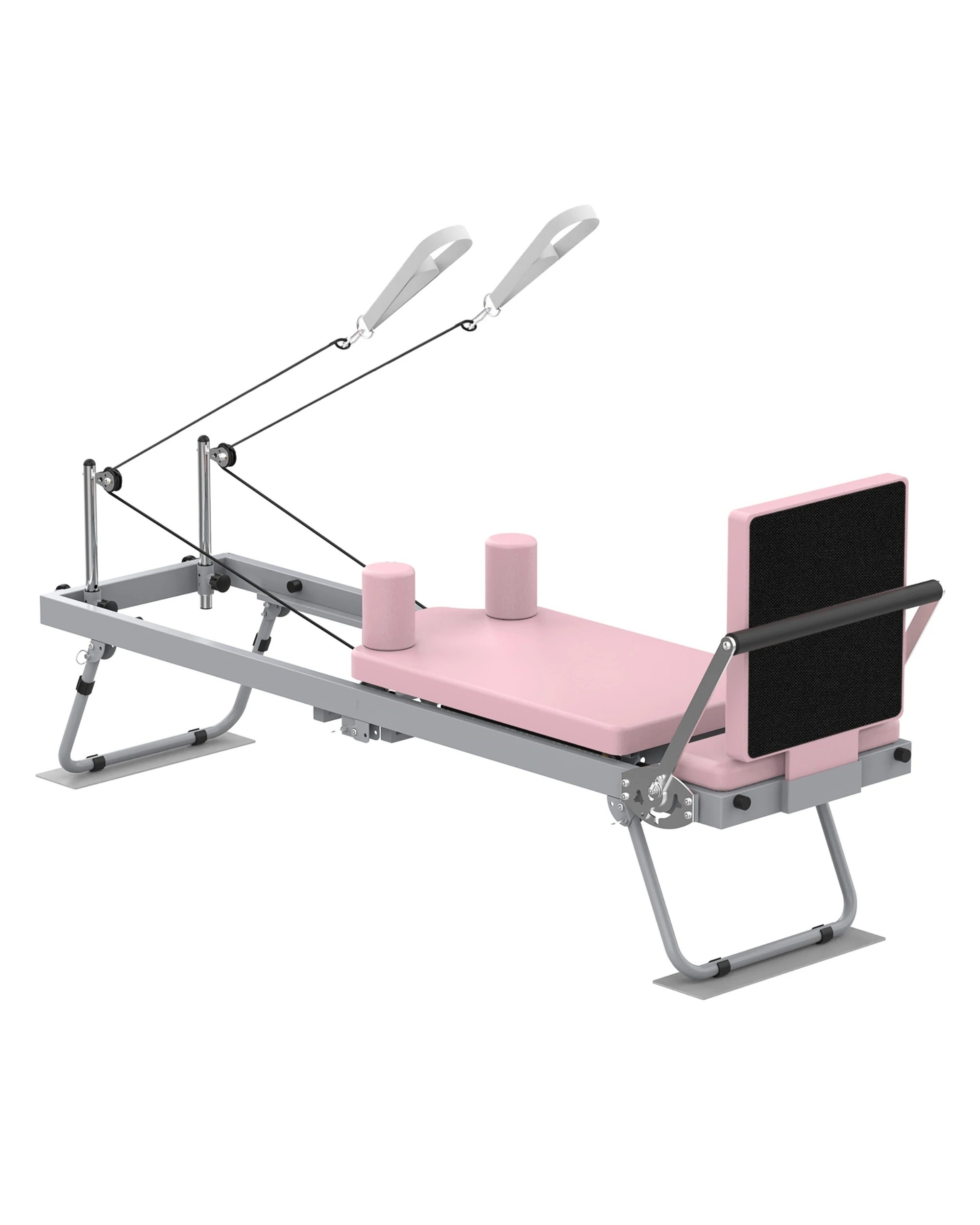 6 Advwin Foldable Pilates Exercise Machine with Jump Board & Reformer Box for Home, 120kg Capacity Pink, 6 of 7