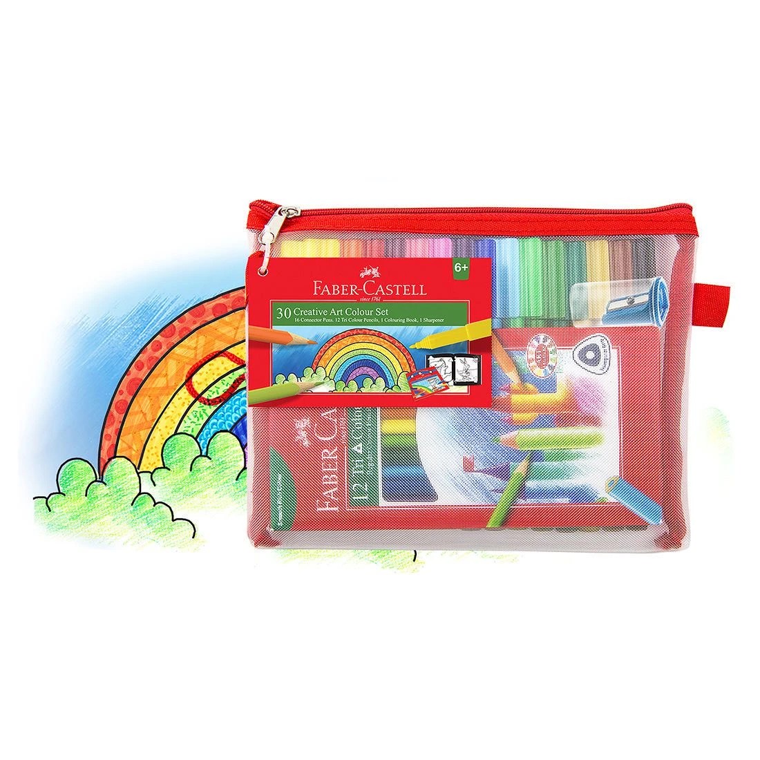 1 Faber Castell Creative Art Colour Set With Pencil Case 30 Pack, 1 of 5