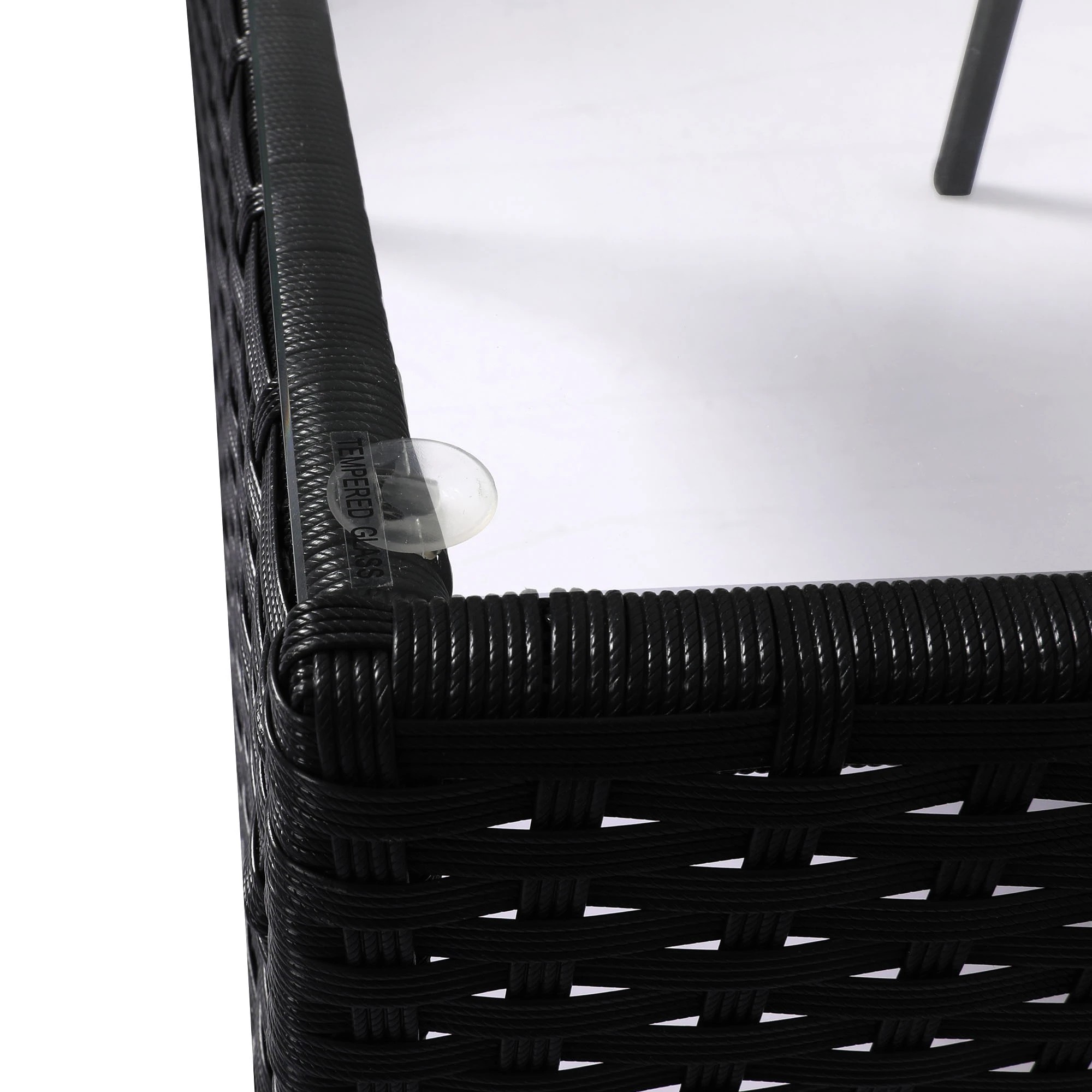 5 Levede 4Pcs Ourdoor Desk and Chair Set - Black, 5 of 6