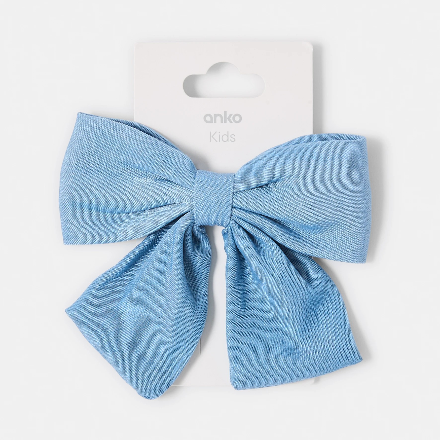 5 Blue Chambray Bow Hair Clip, 5 of 5