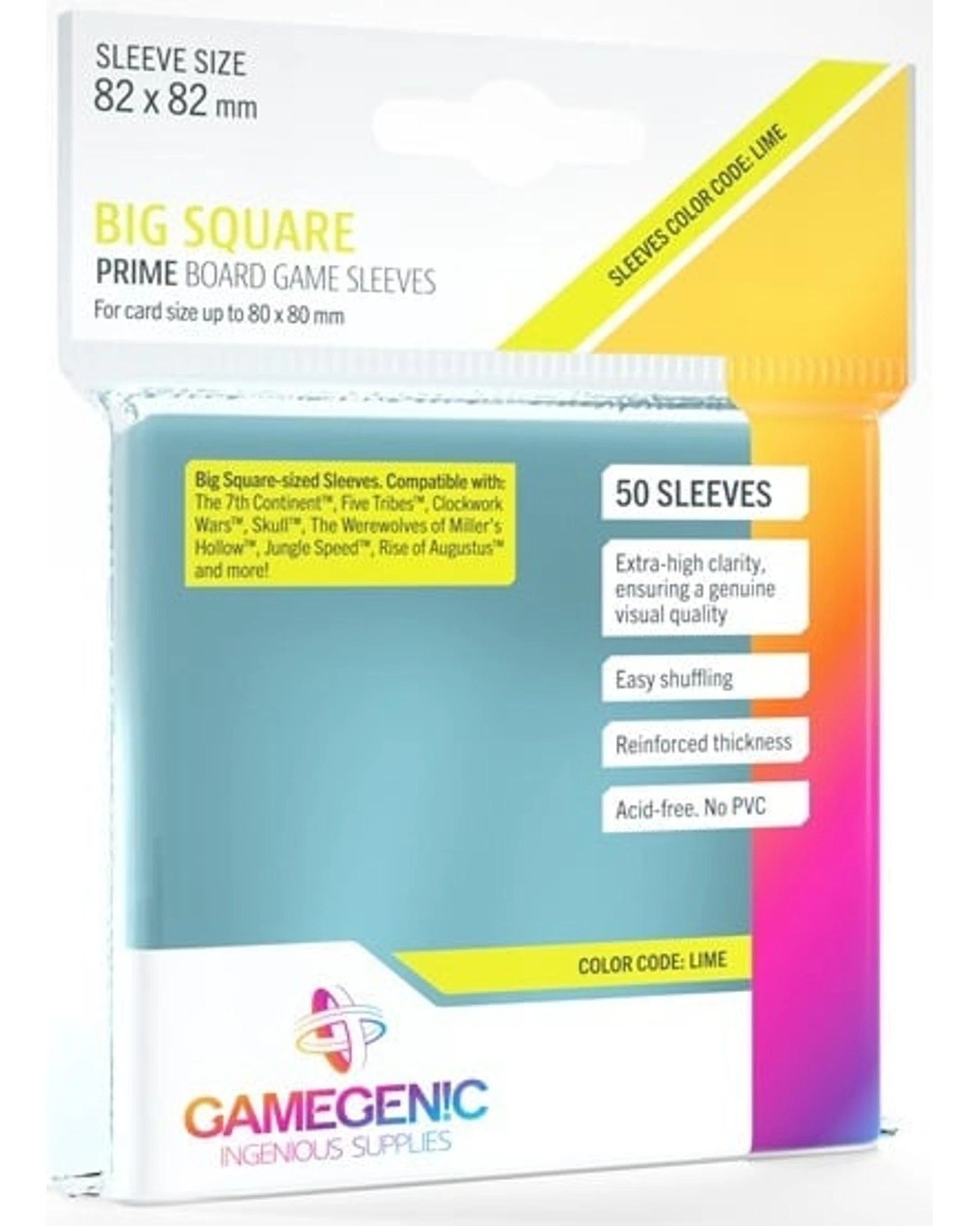 1 Gamegenic Big Square Prime Board Game Sleeves, 1 of 1
