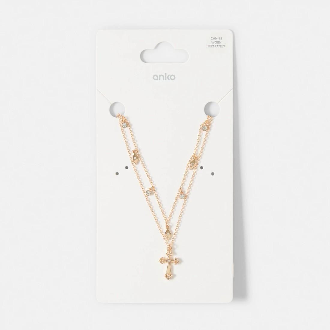 4 Cross Necklace - Gold Tone, 4 of 4