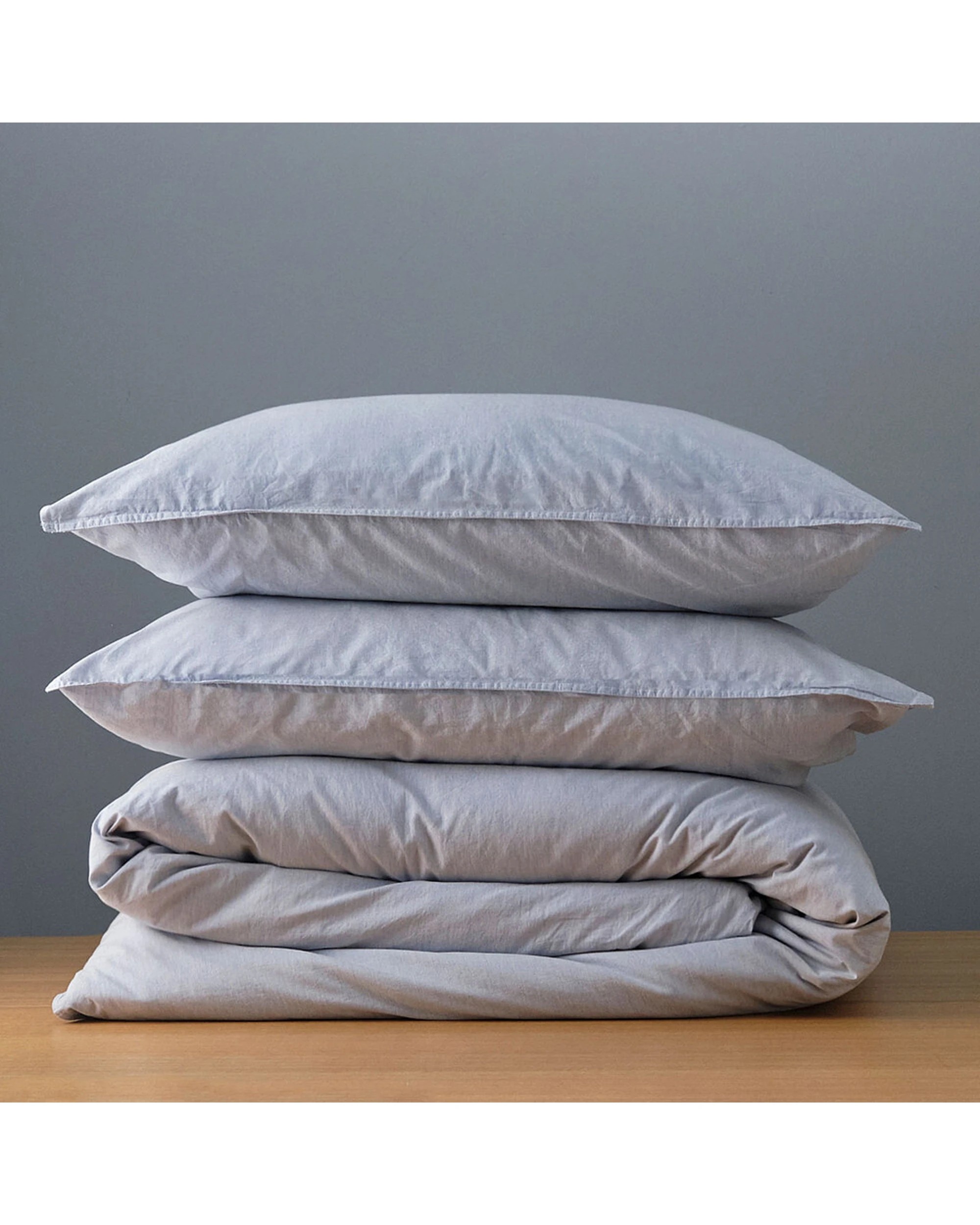 3 Canningvale Vintage King Quilt Cover Set 100 Percent Cotton Misty - Blue, 3 of 4