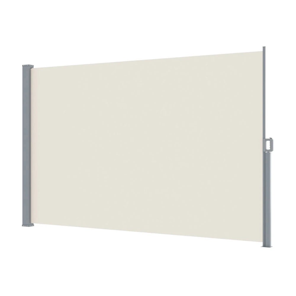 1 Instahut Side Awning Sun Shade Outdoor Blinds Retractable Screen 2X3M - White, 1 of 5