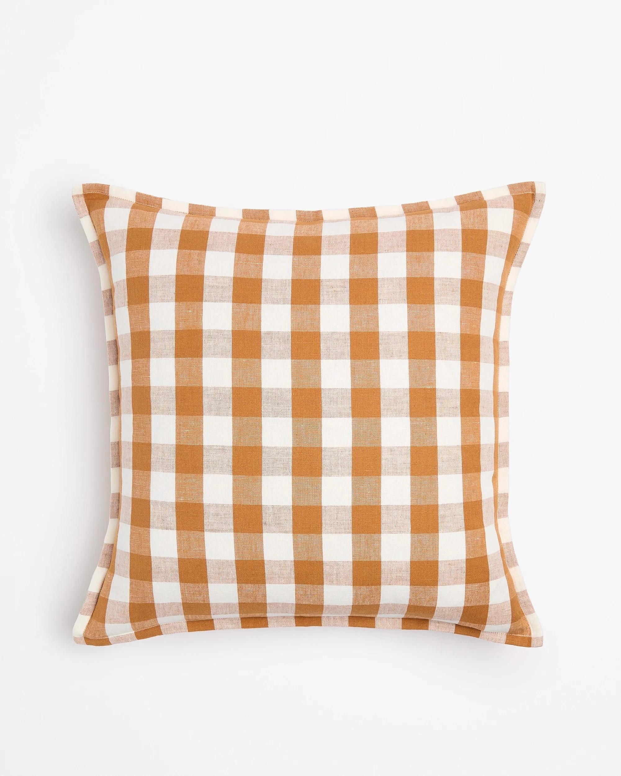 1 Target Sutton Linen Cotton YD Gingham Cushion - Yellow, 1 of 4
