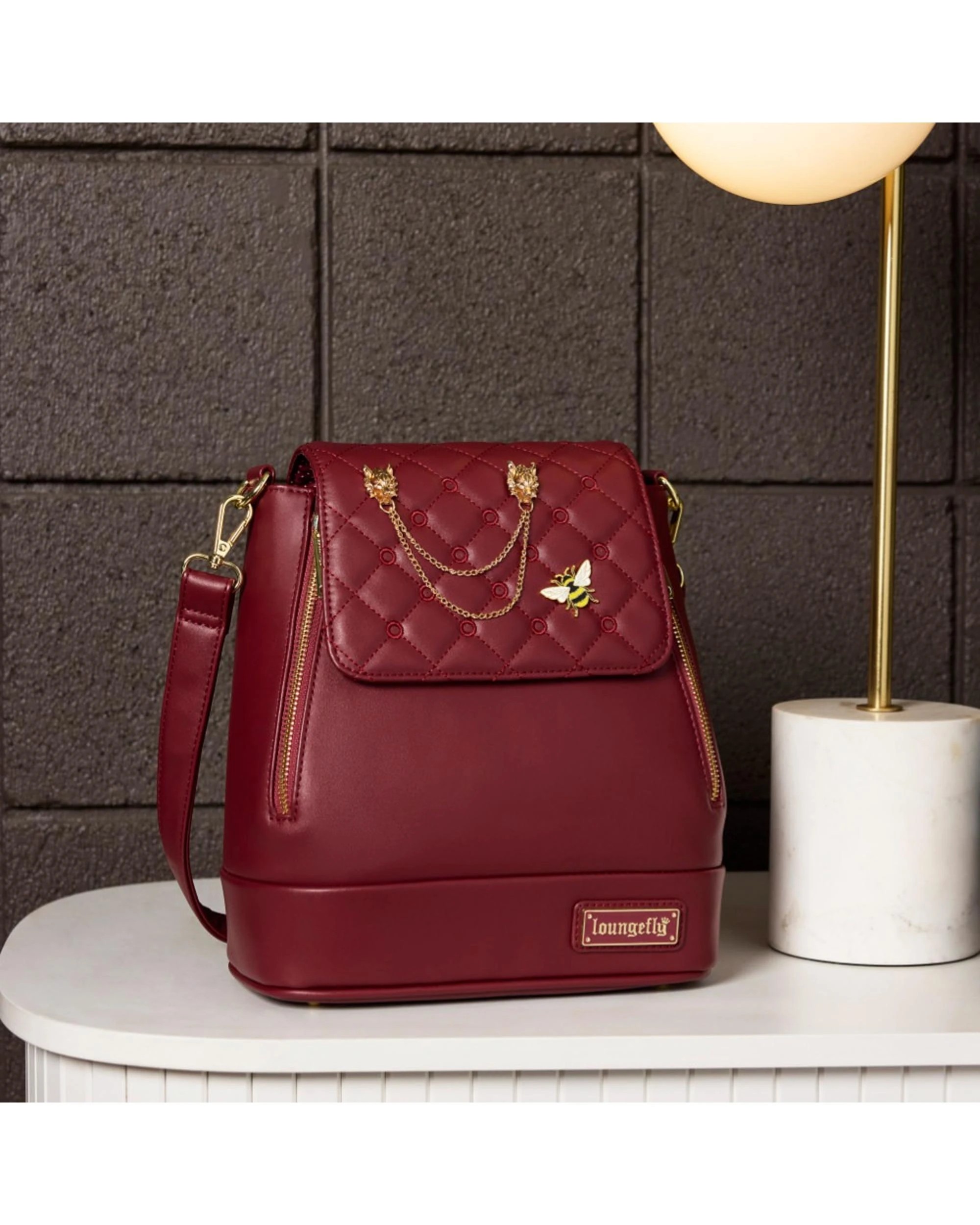 4 Loungefly Lilly Red Convertible Mini Backpack and Crossbody Pin Trader Bag, 4 of 4
