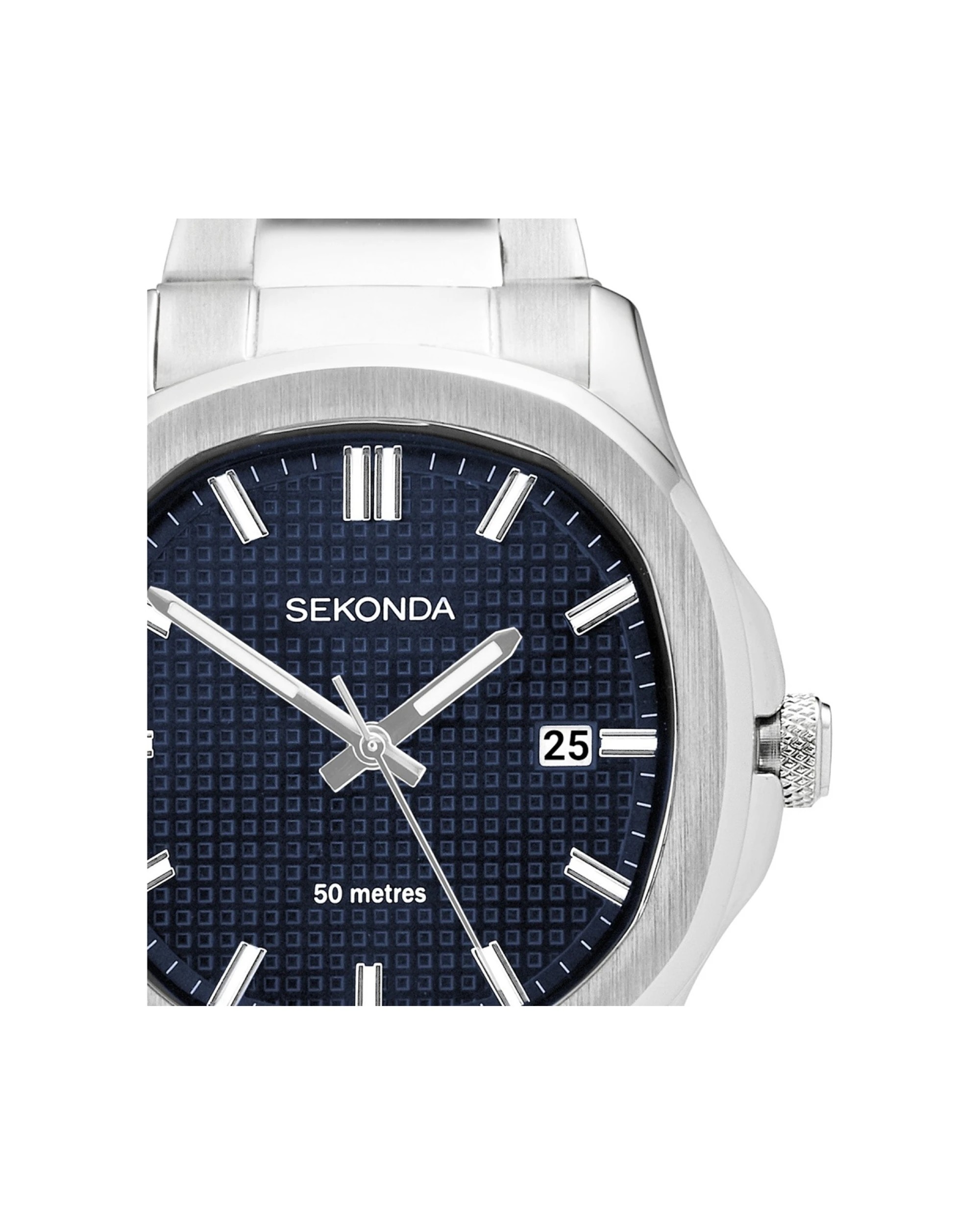 5 Sekonda Men's Octaire Watch 40mm Blue Dial Stainless Steel Strap 50m Water Resistant, 5 of 6