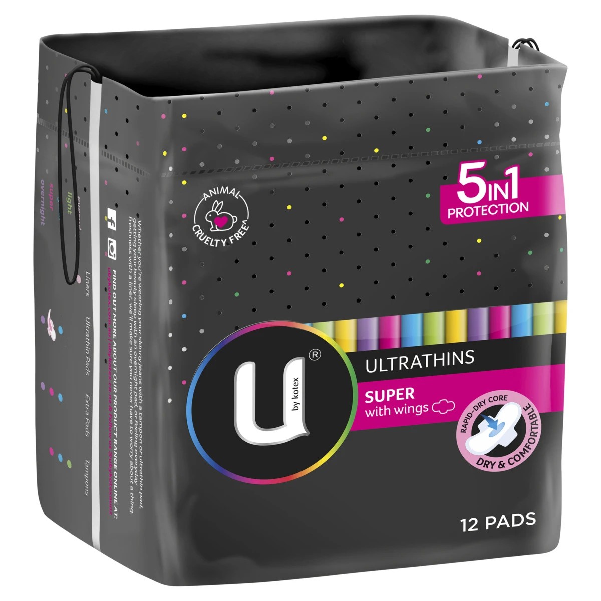 1 12 Pack U by Kotex Ultrathin Super Pads with Wings, 1 of 8