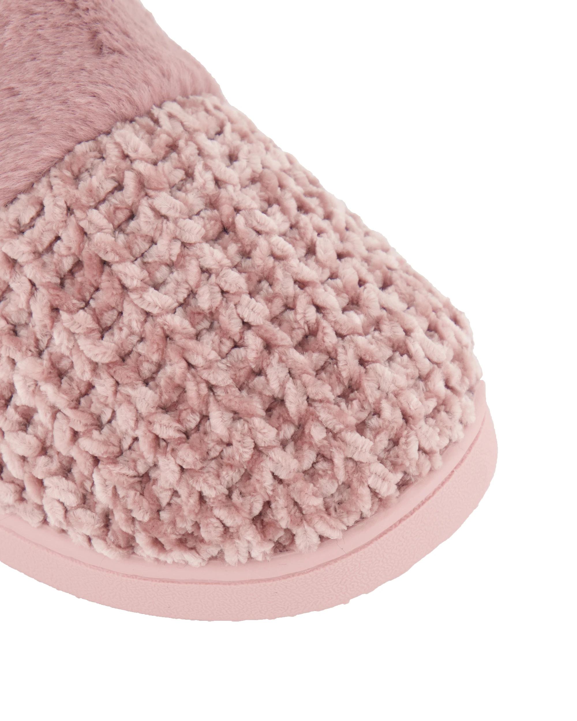 3 Comfort Knit Slippers Rose, 3 of 3