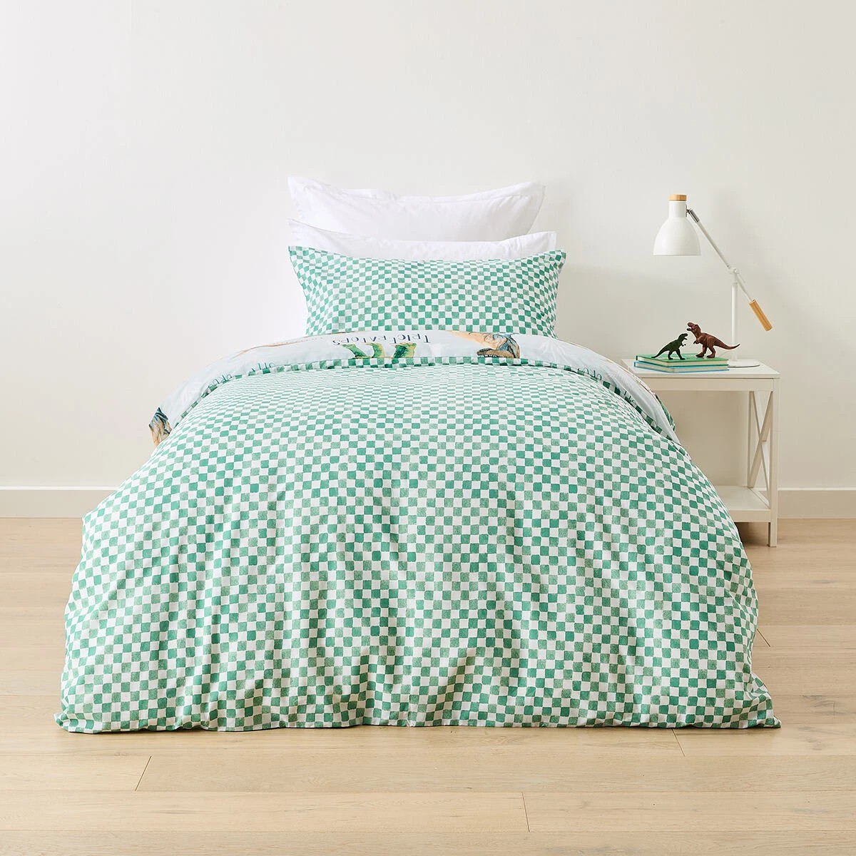2 Dinosaur Cotton Rich Reversible Quilt Cover Set - Single Bed, 2 of 7
