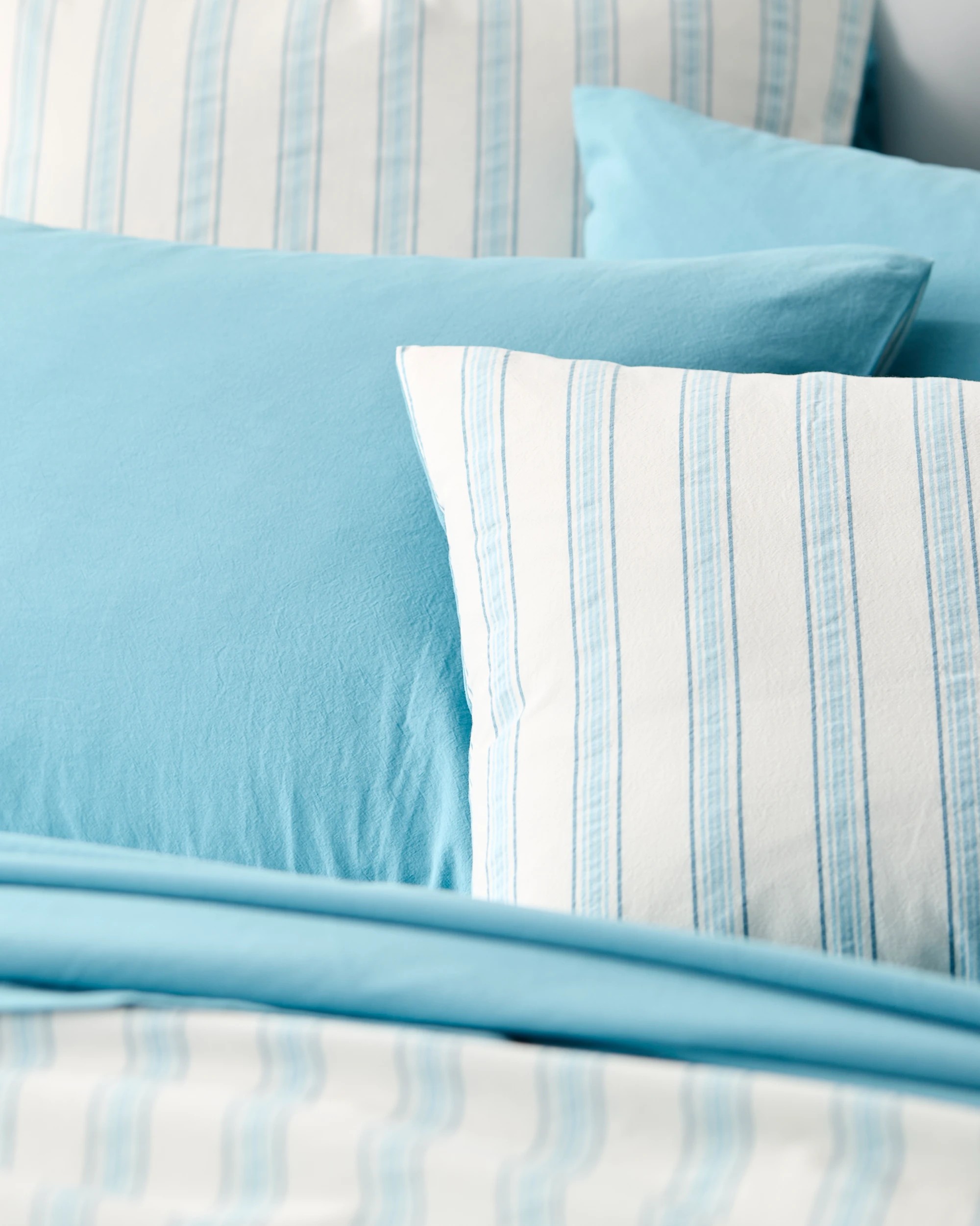 7 Arlo Cotton Stonewash Quilt Cover Set - Single Bed - Blue, 7 of 7
